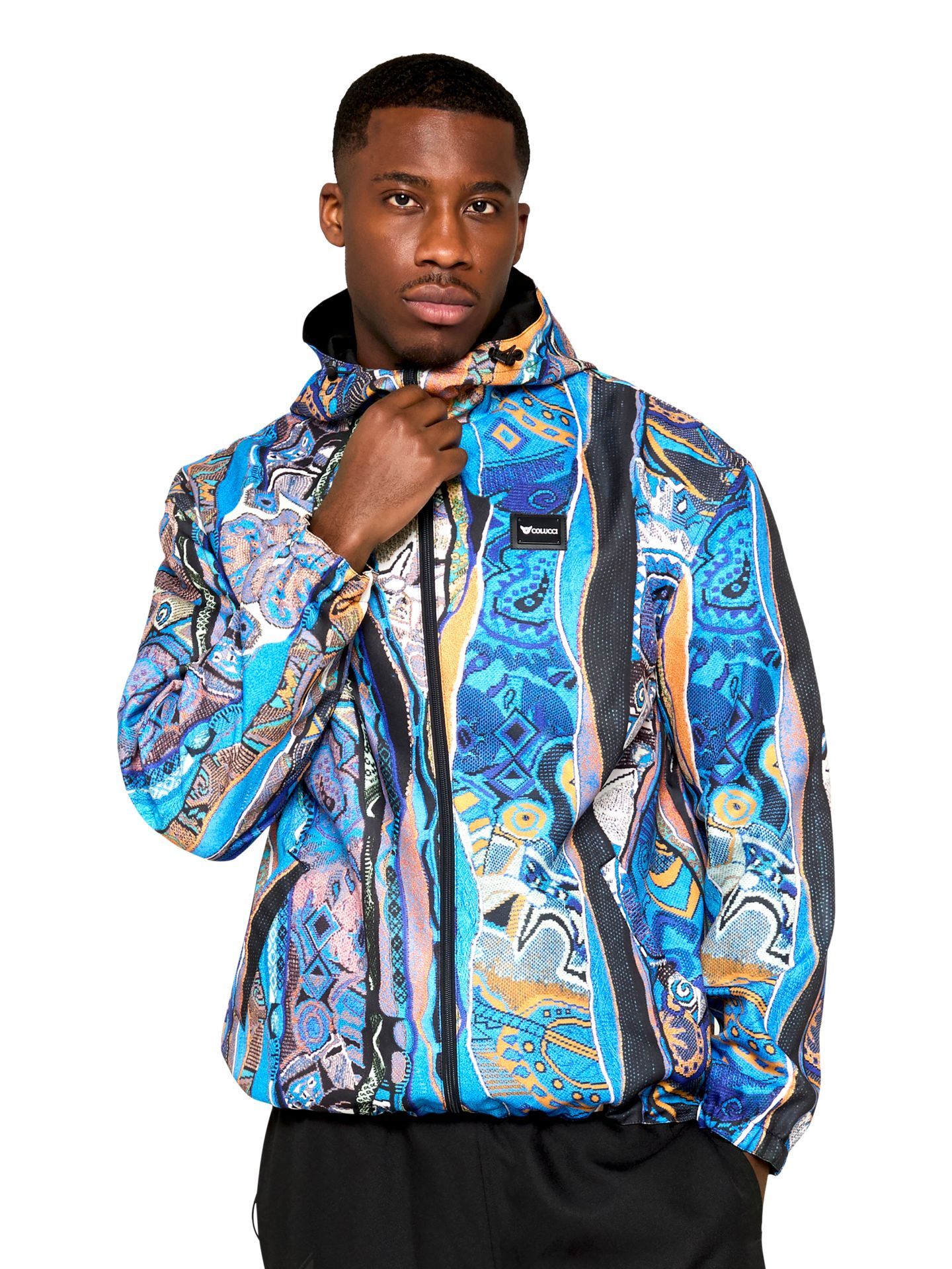 Reversible windbreaker jacket | Blue / Orange | S | CL-C126-027-1-S