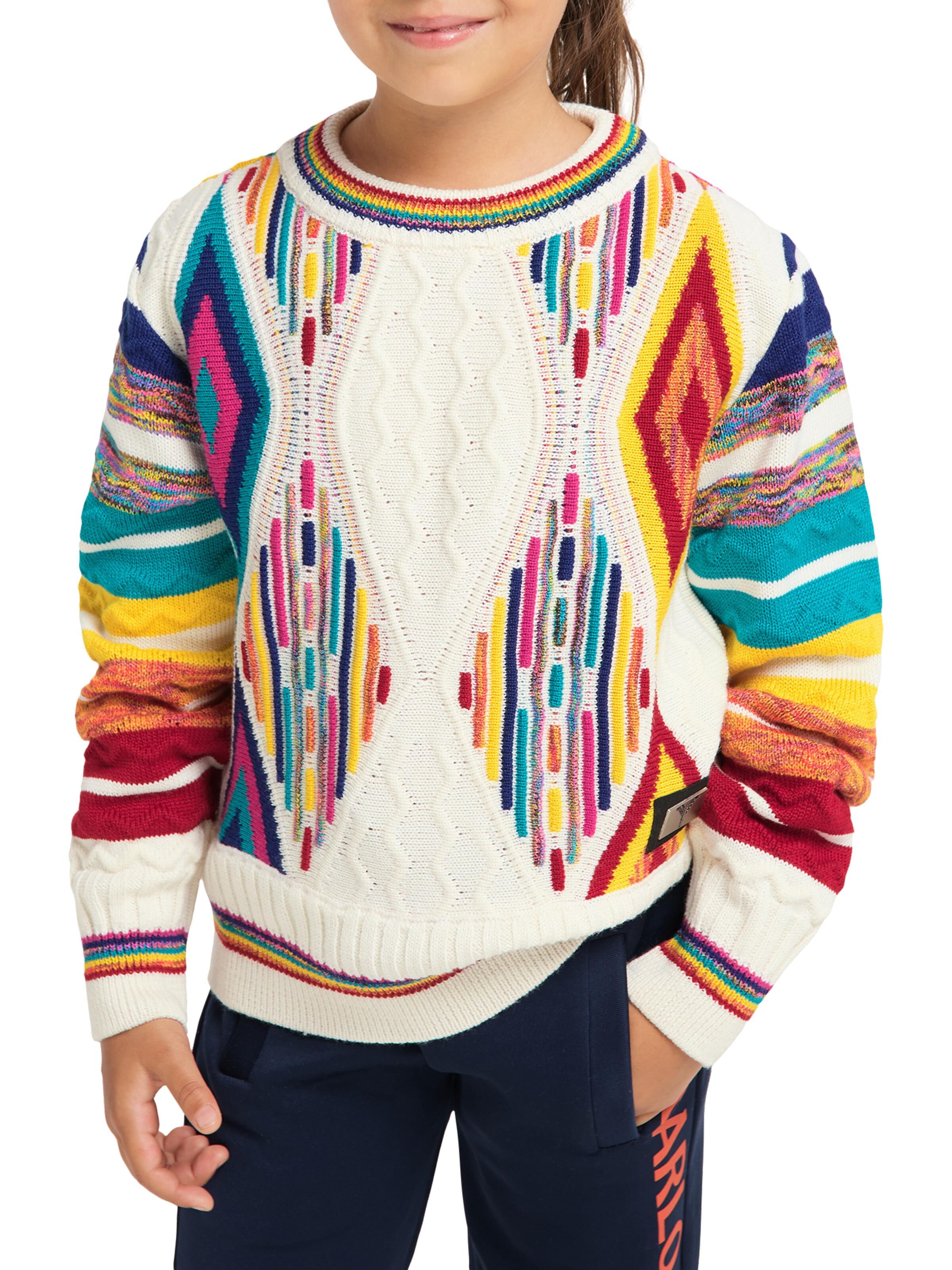 Children jacquard knit sweater