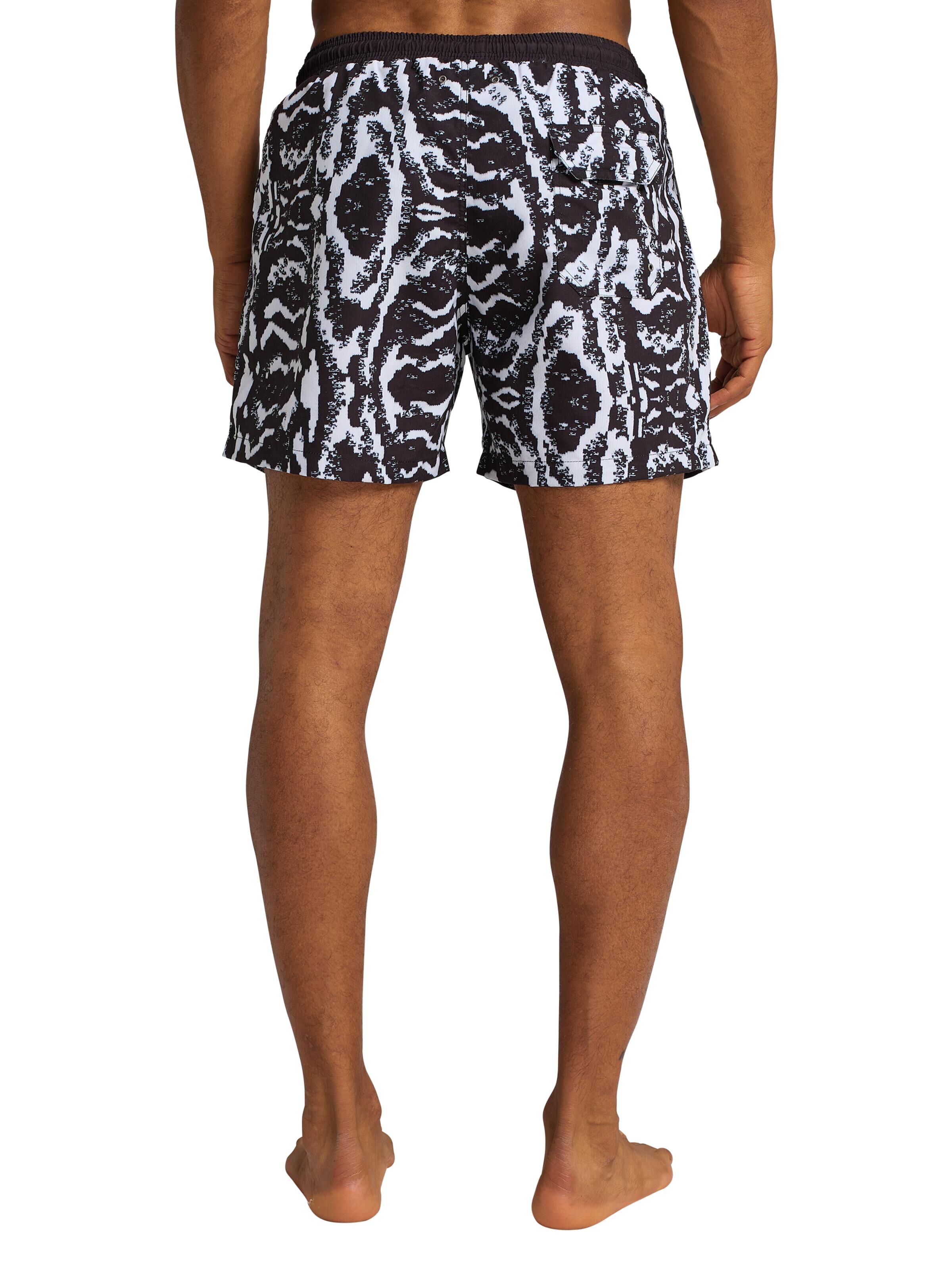 Badeshort mit Strickdruck