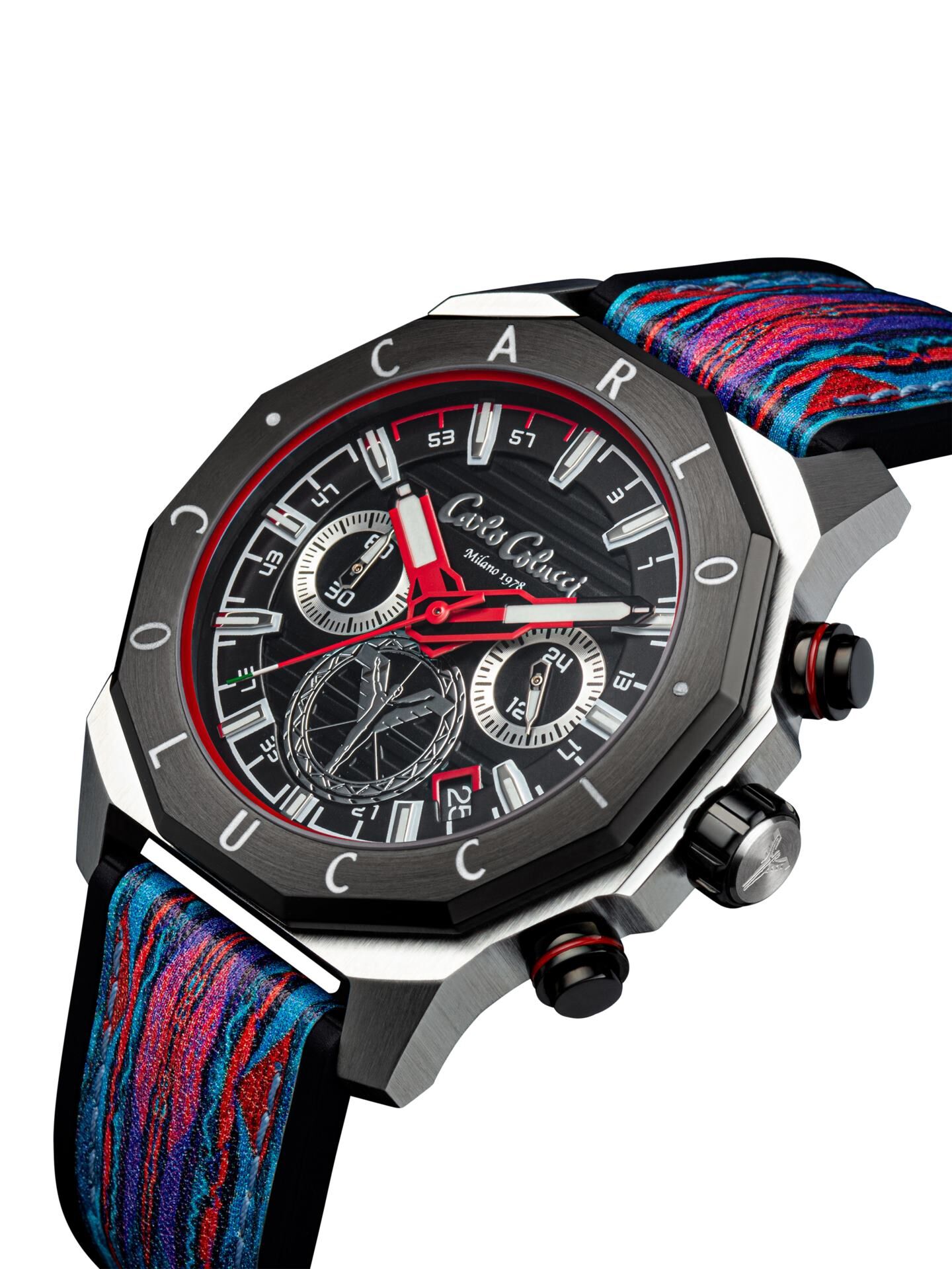 Runde Edelstahluhr mit Silikonarmband