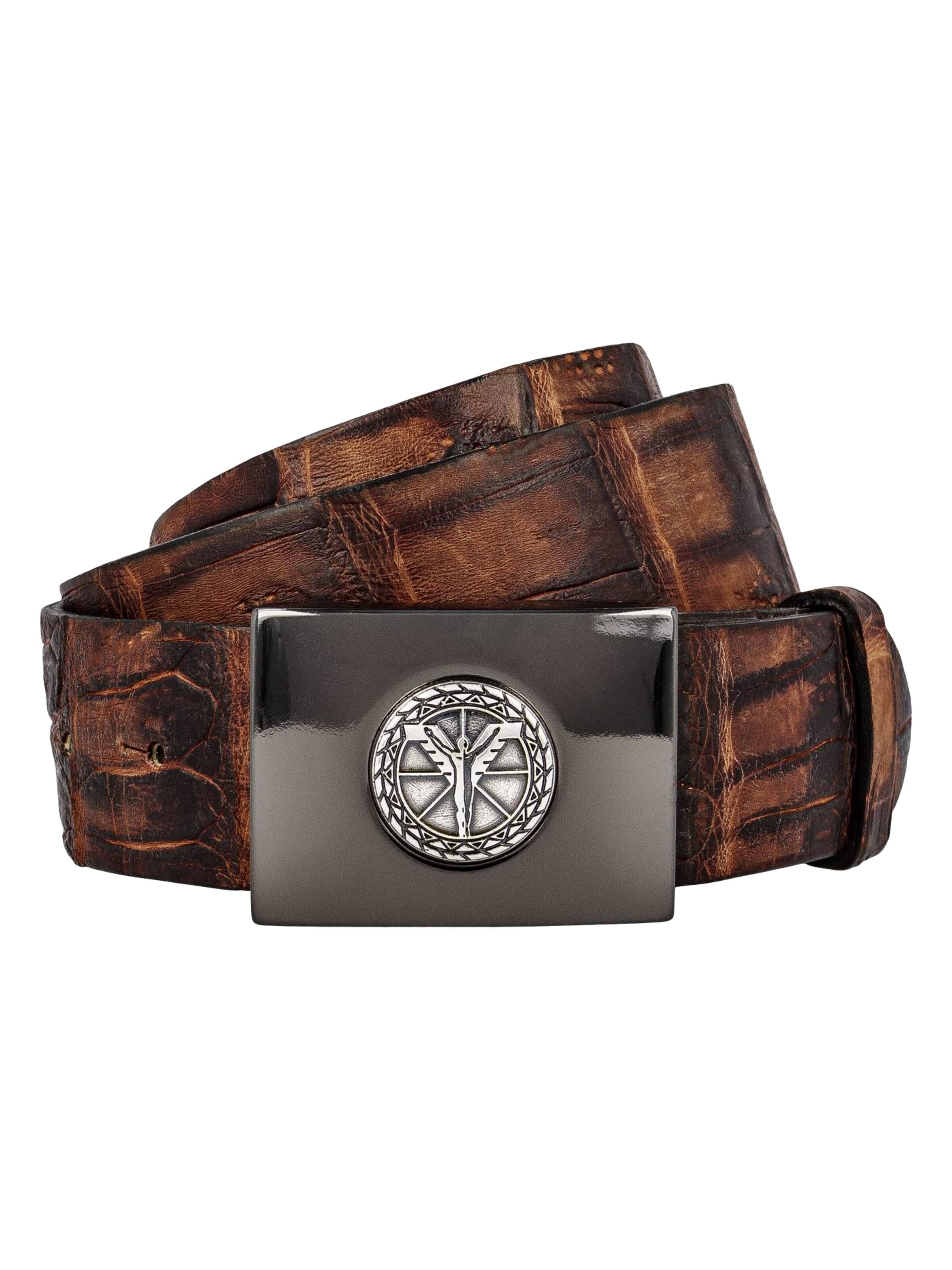 Extravaganter Gürtel aus echtem Kaimanleder