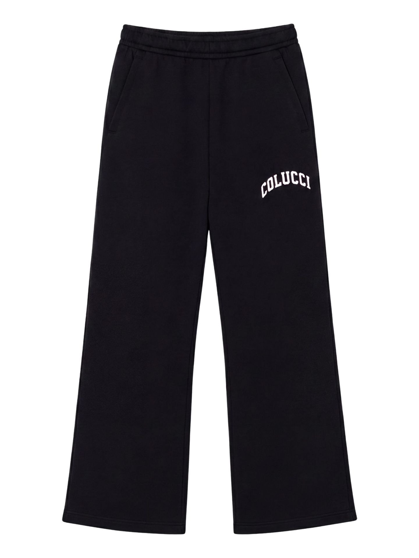 Carlo Colucci Logo Wide Leg Pant - M Black