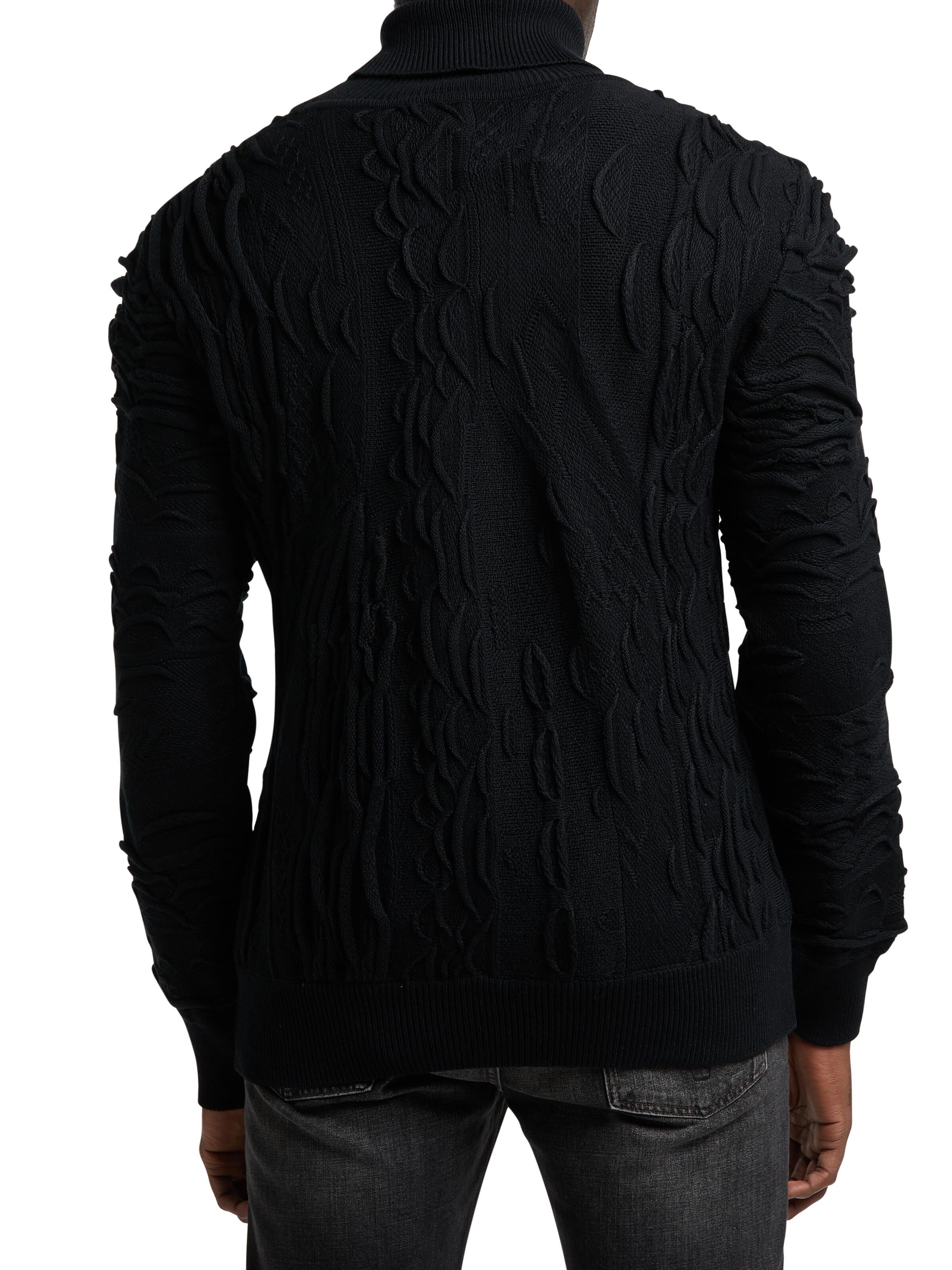 Unifarbener Rollkragen Pullover