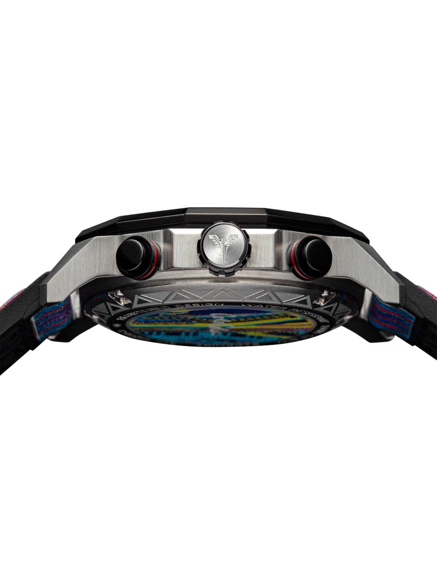 Runde Edelstahluhr mit Silikonarmband