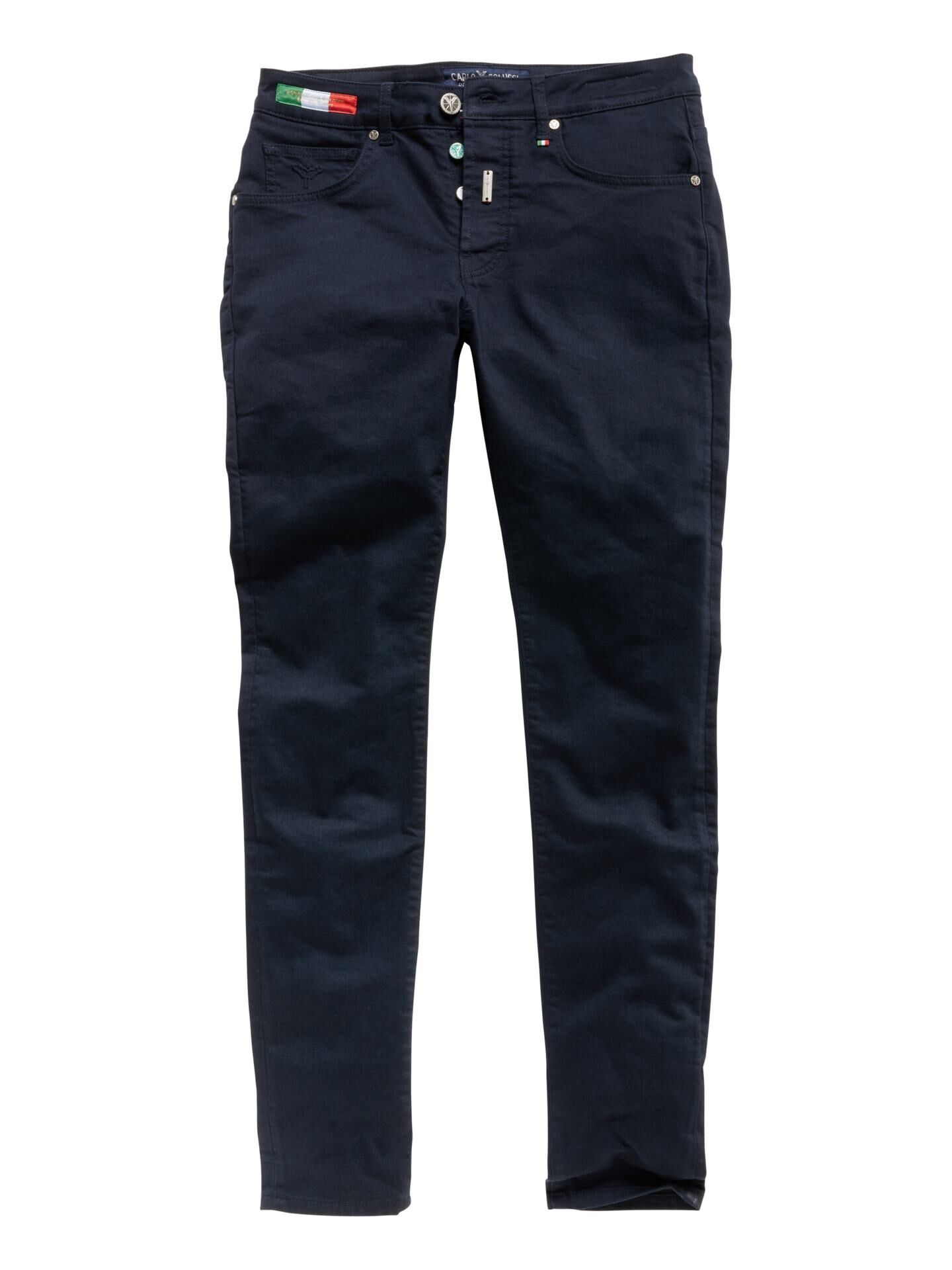 Flat Jeans in Twillstoff