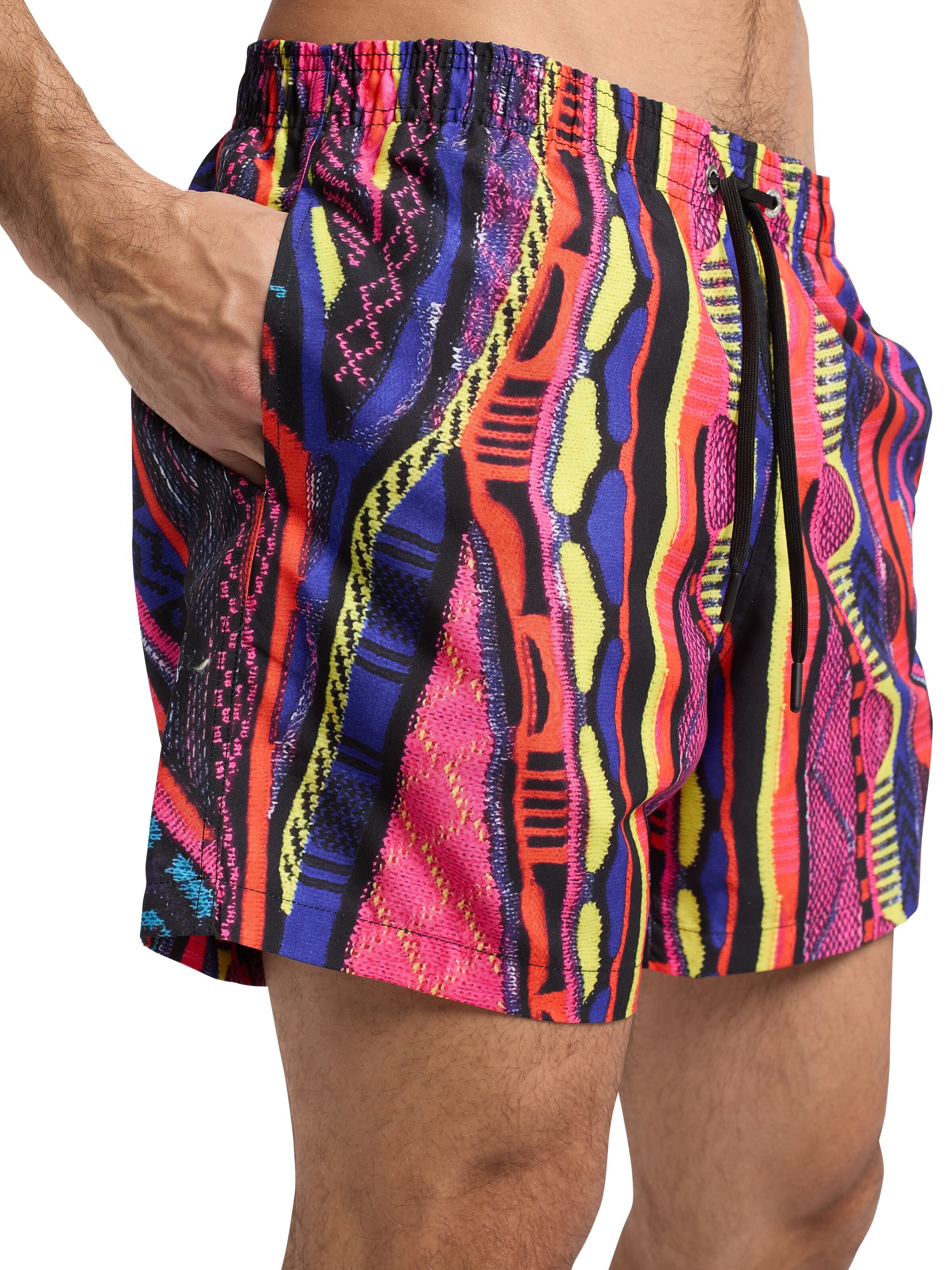 Swim shorts with knit print