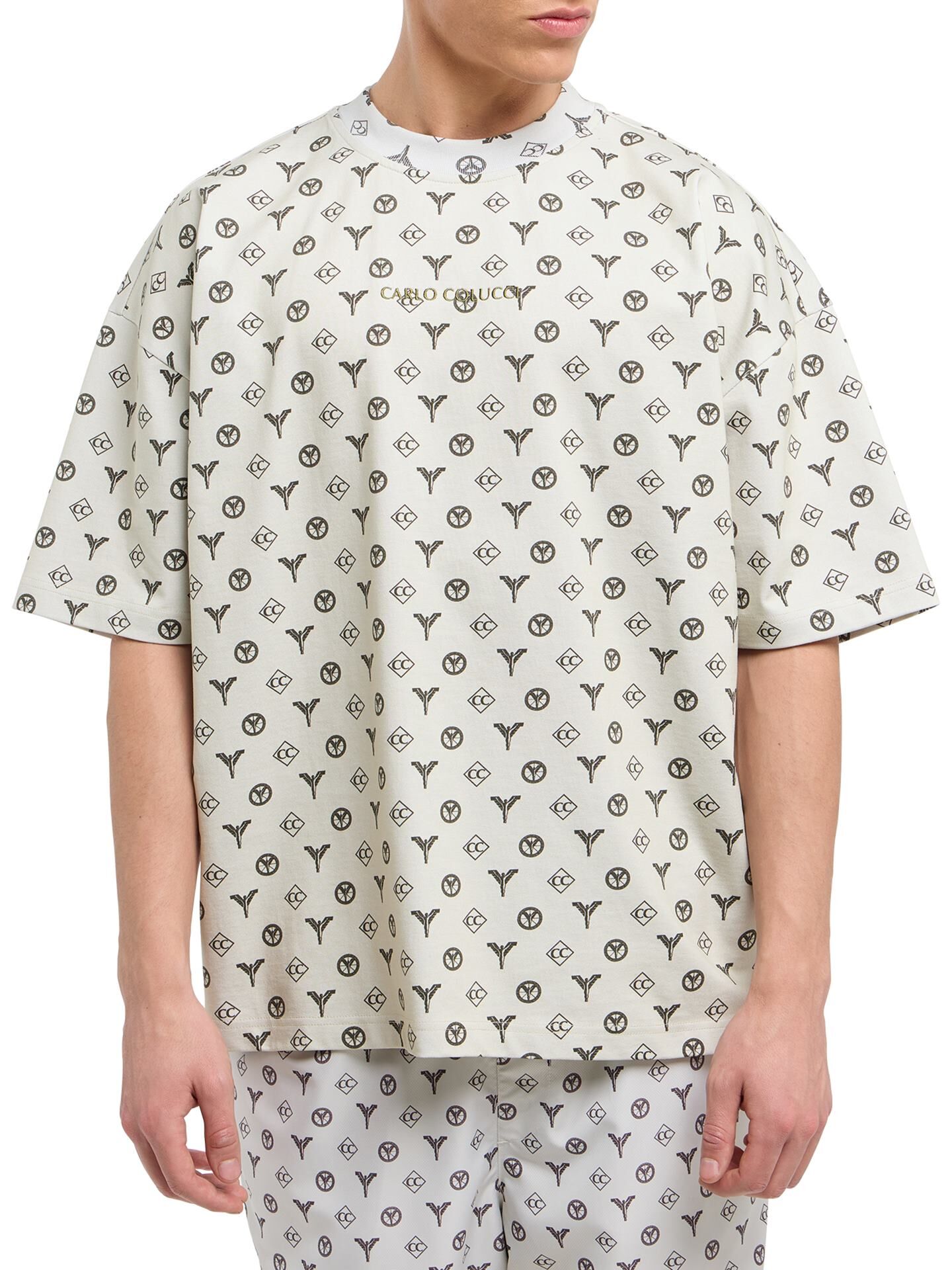 Oversize logo T-shirt - Torn pages of Colucci