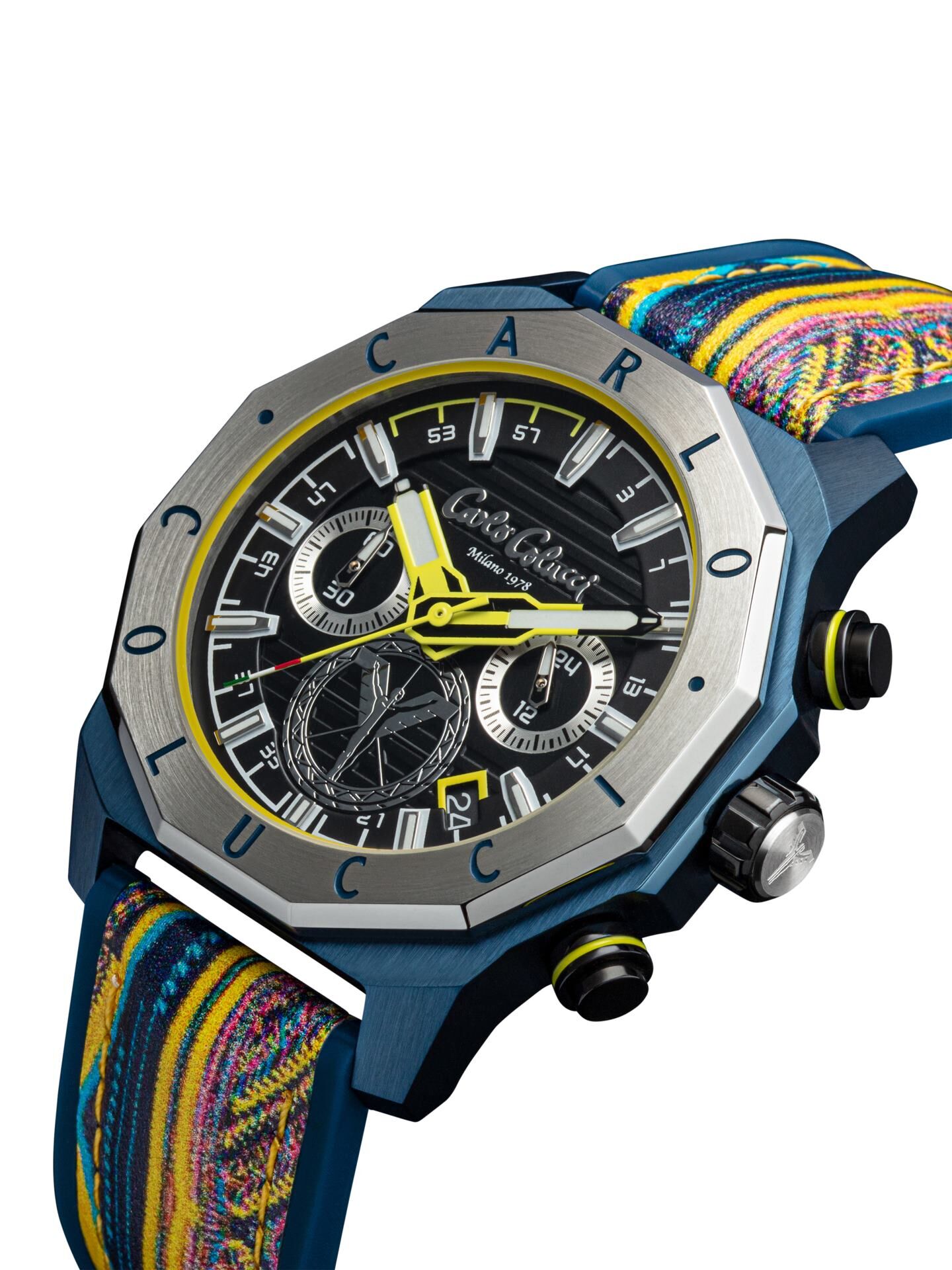 Runde Edelstahluhr mit Silikonarmband