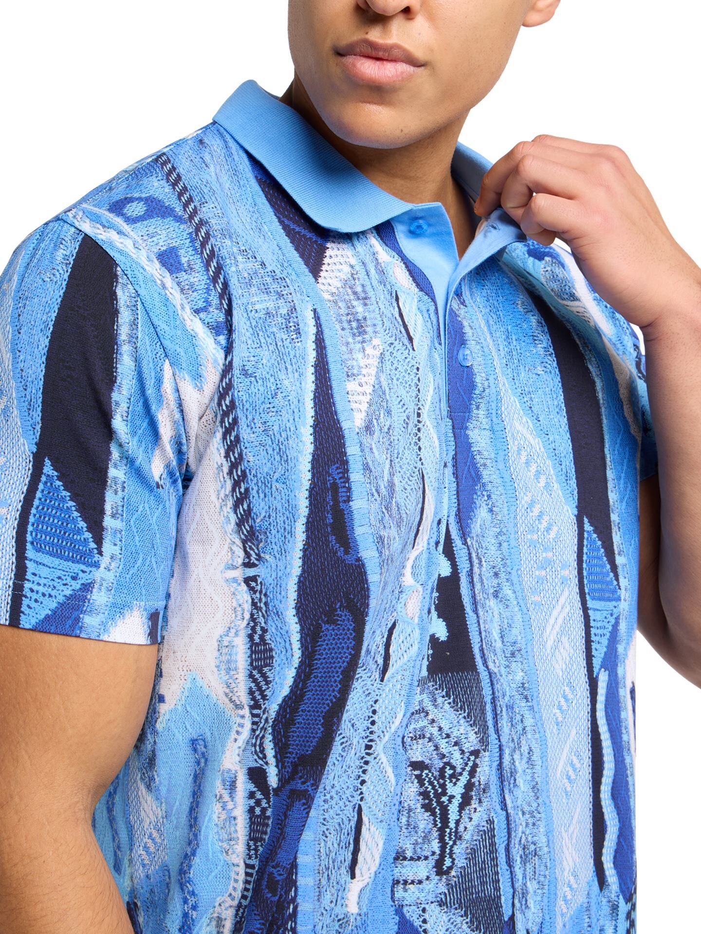 Poloshirt mit Knitprint