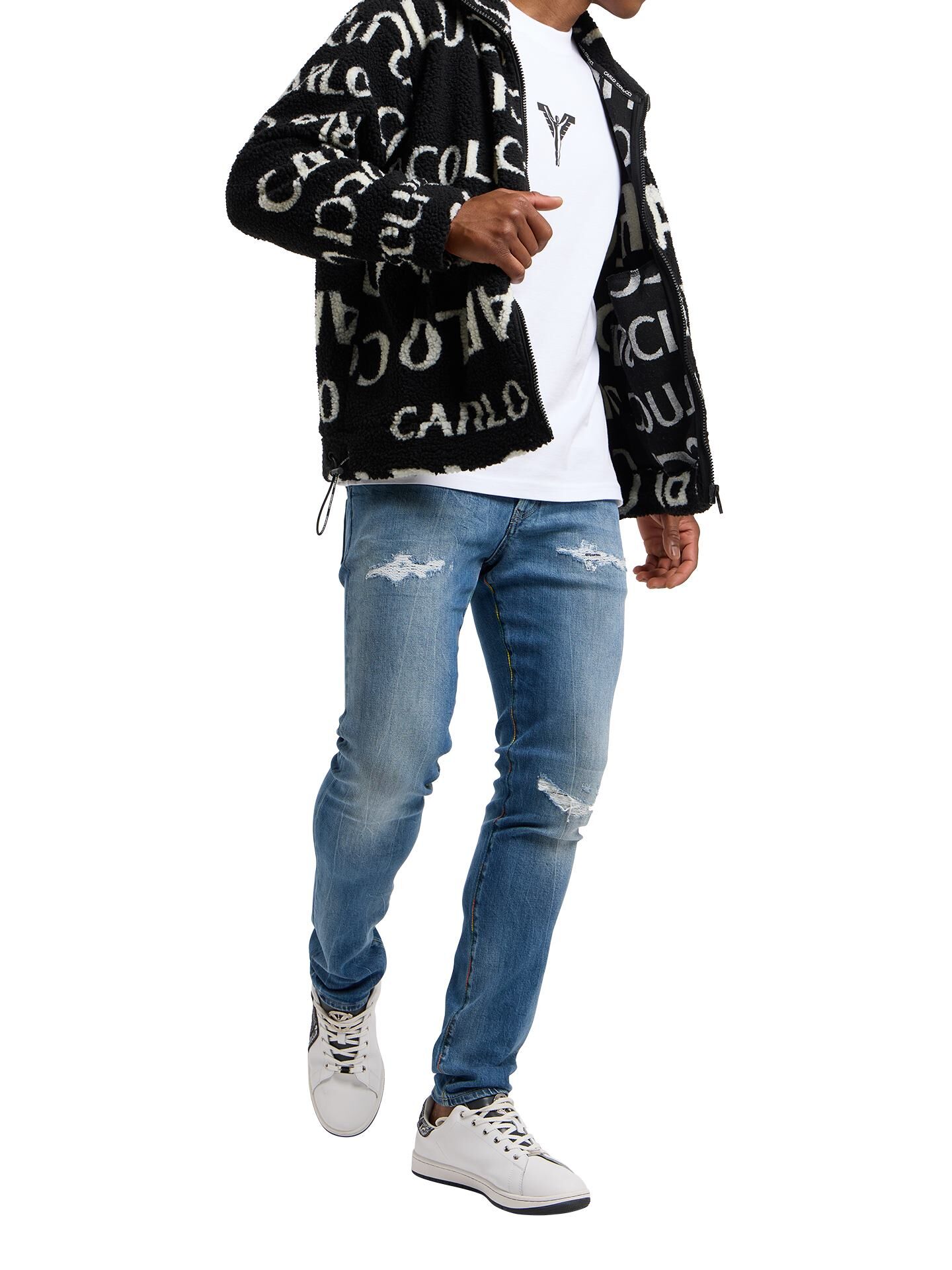 Sweatjacke in Teddyfell-Optik