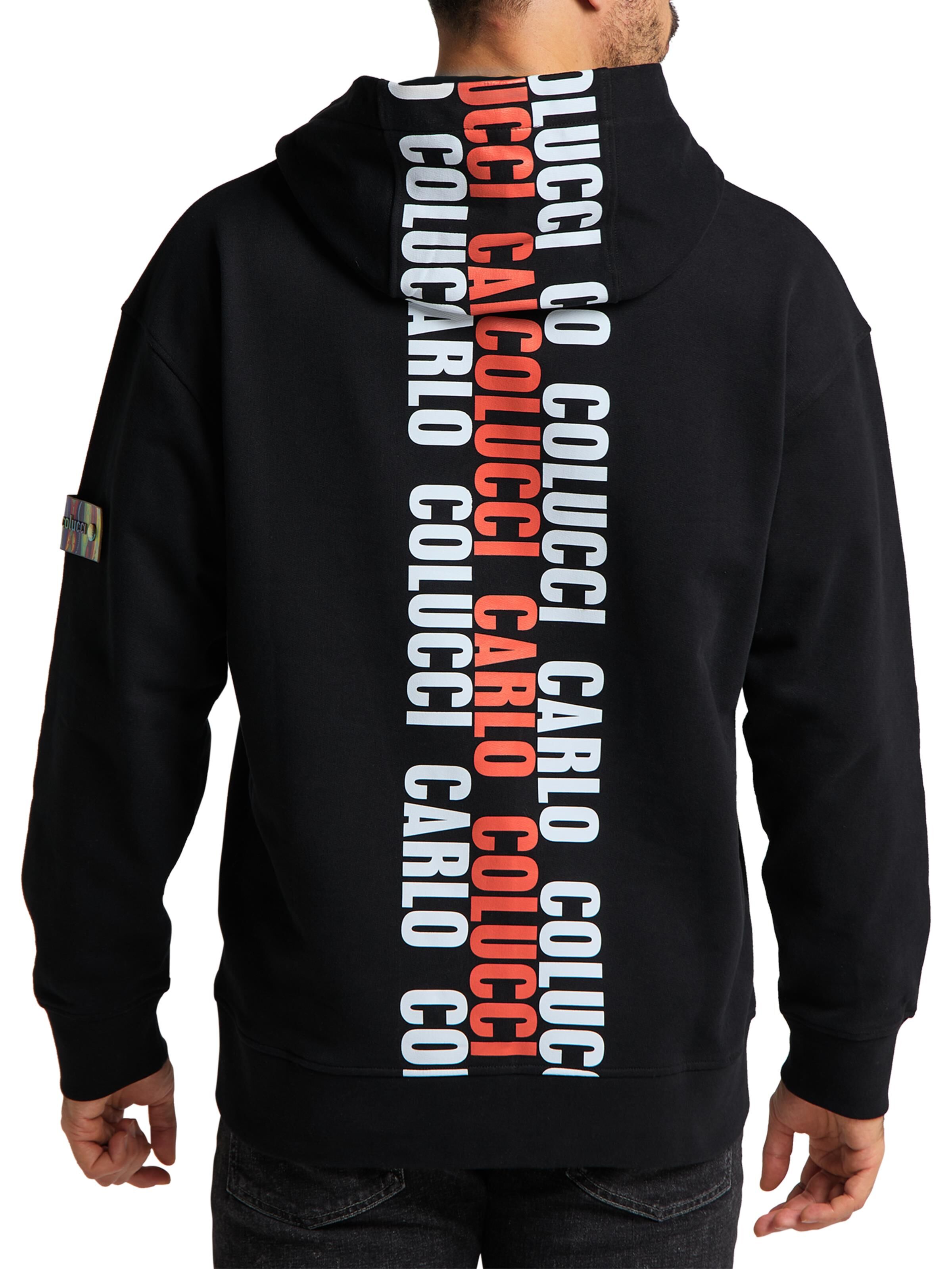 Hoody with Pandalucci | Black | M | DAH-C5416-201-M