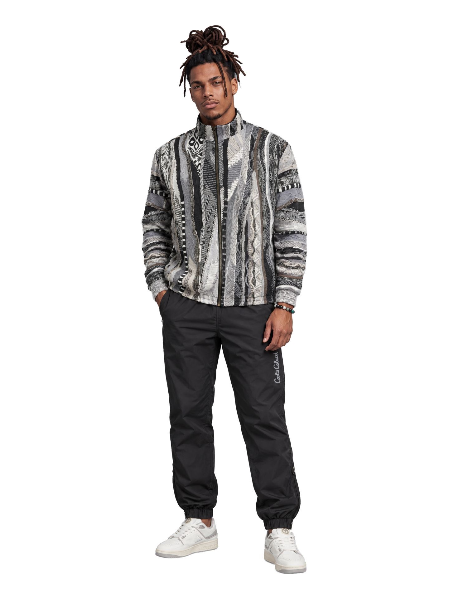  Iconic Knit Zip Jacket - Knit Print