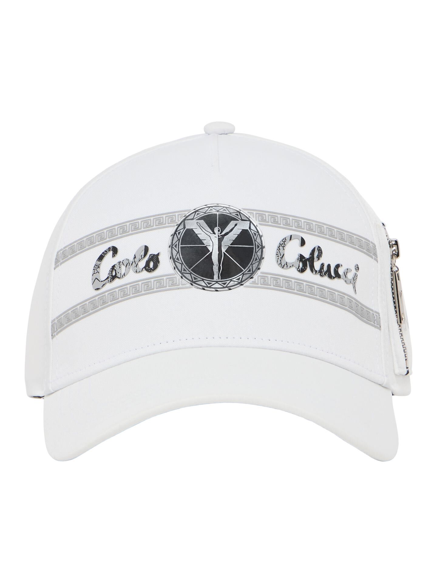 Unisex basecap with metal logo print