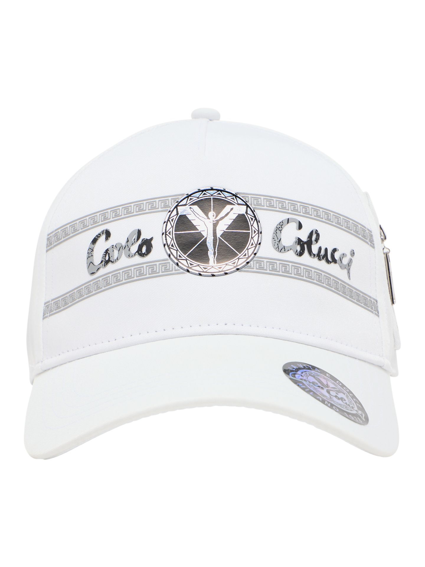 Unisex basecap with metal logo print