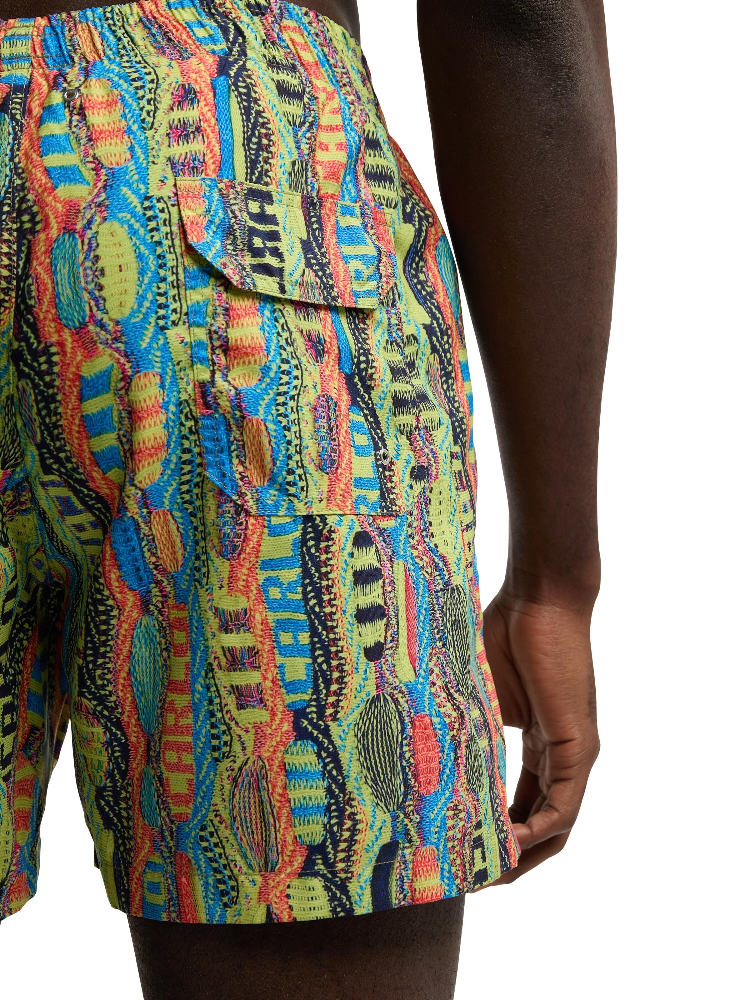 Swim shorts with knit print