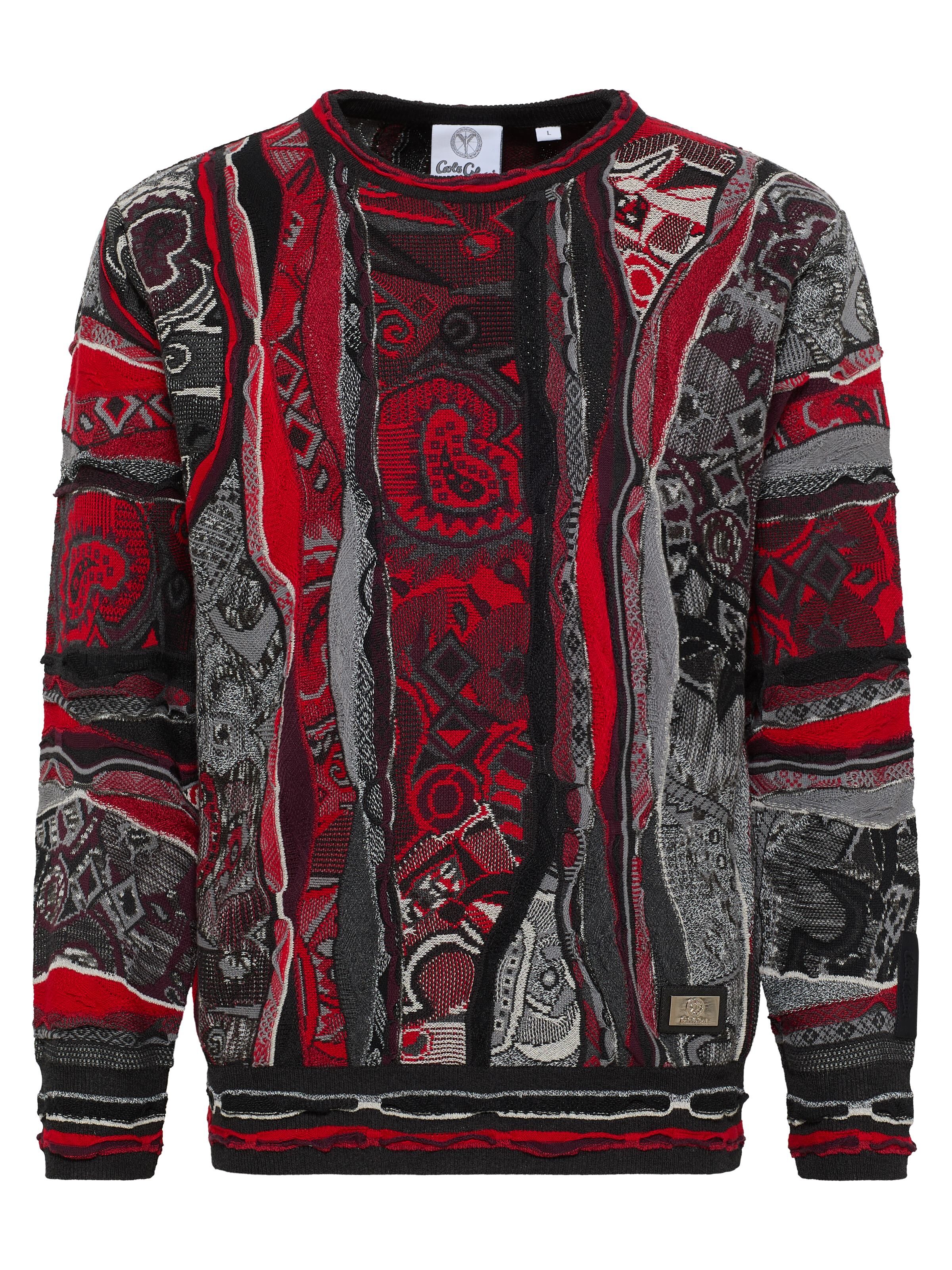 Carlo Colucci Pullover Rundhals Pulli Strickpullover Carlo Colucci