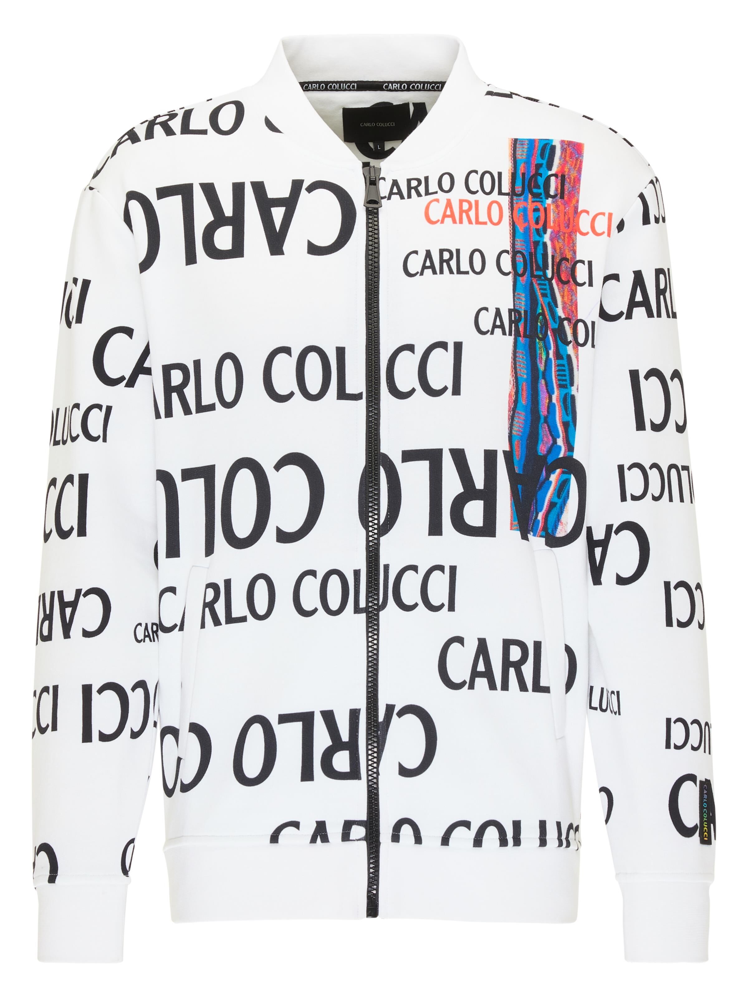 Sweat jacket with stand-up collar White S DAH-C5320-29-S