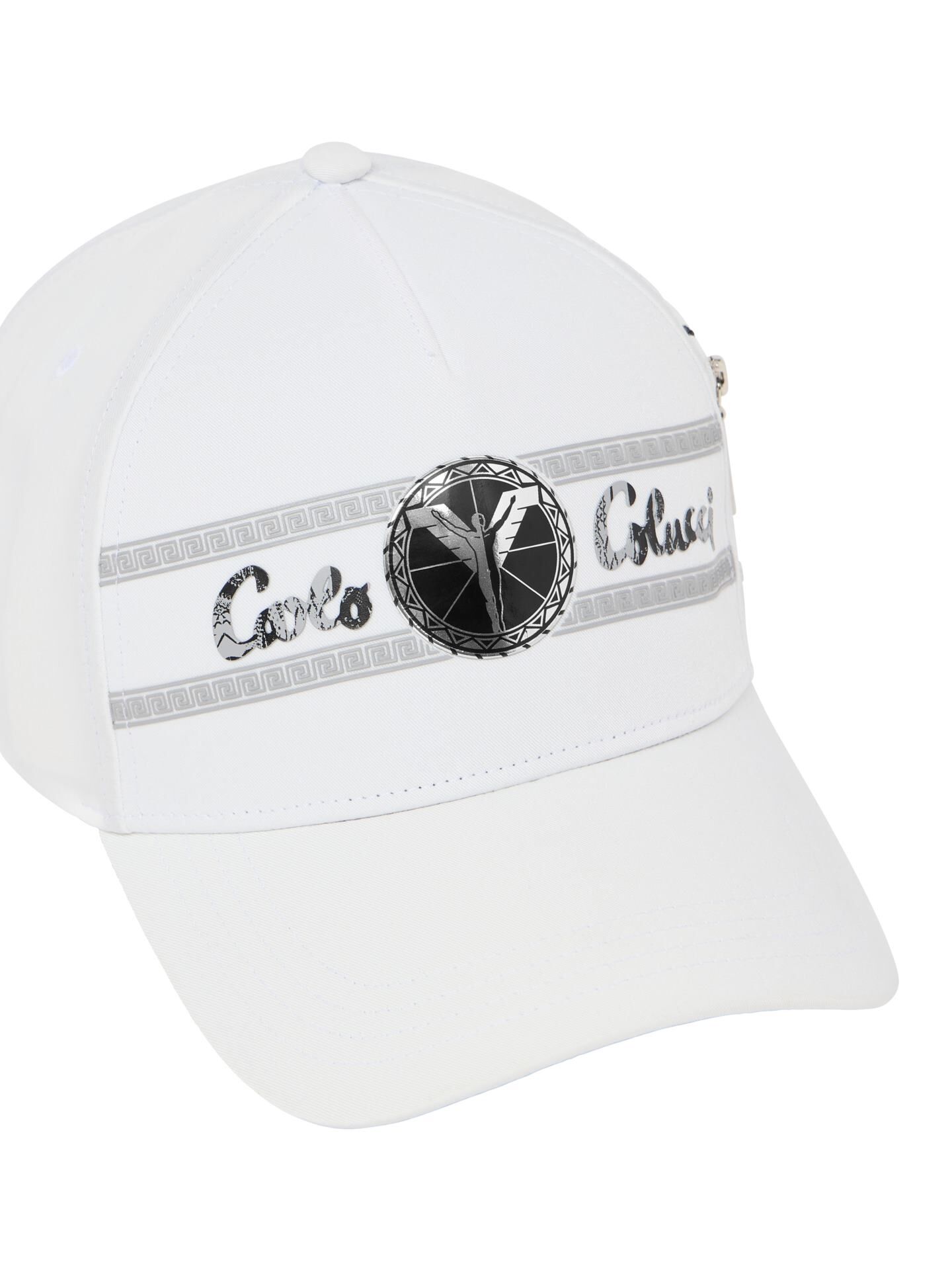 Unisex basecap with metal logo print