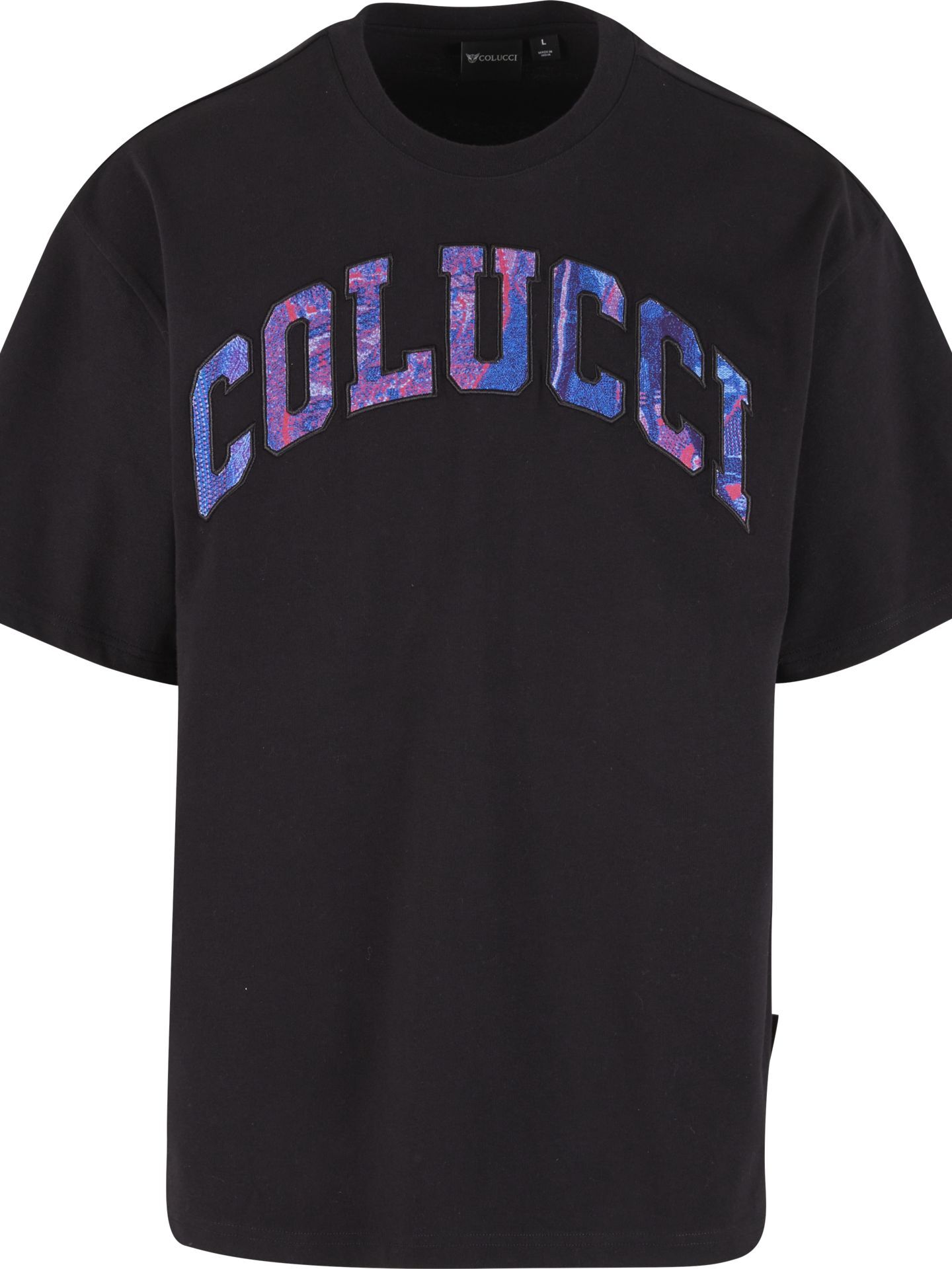 T-Shirt mit buntem Logo