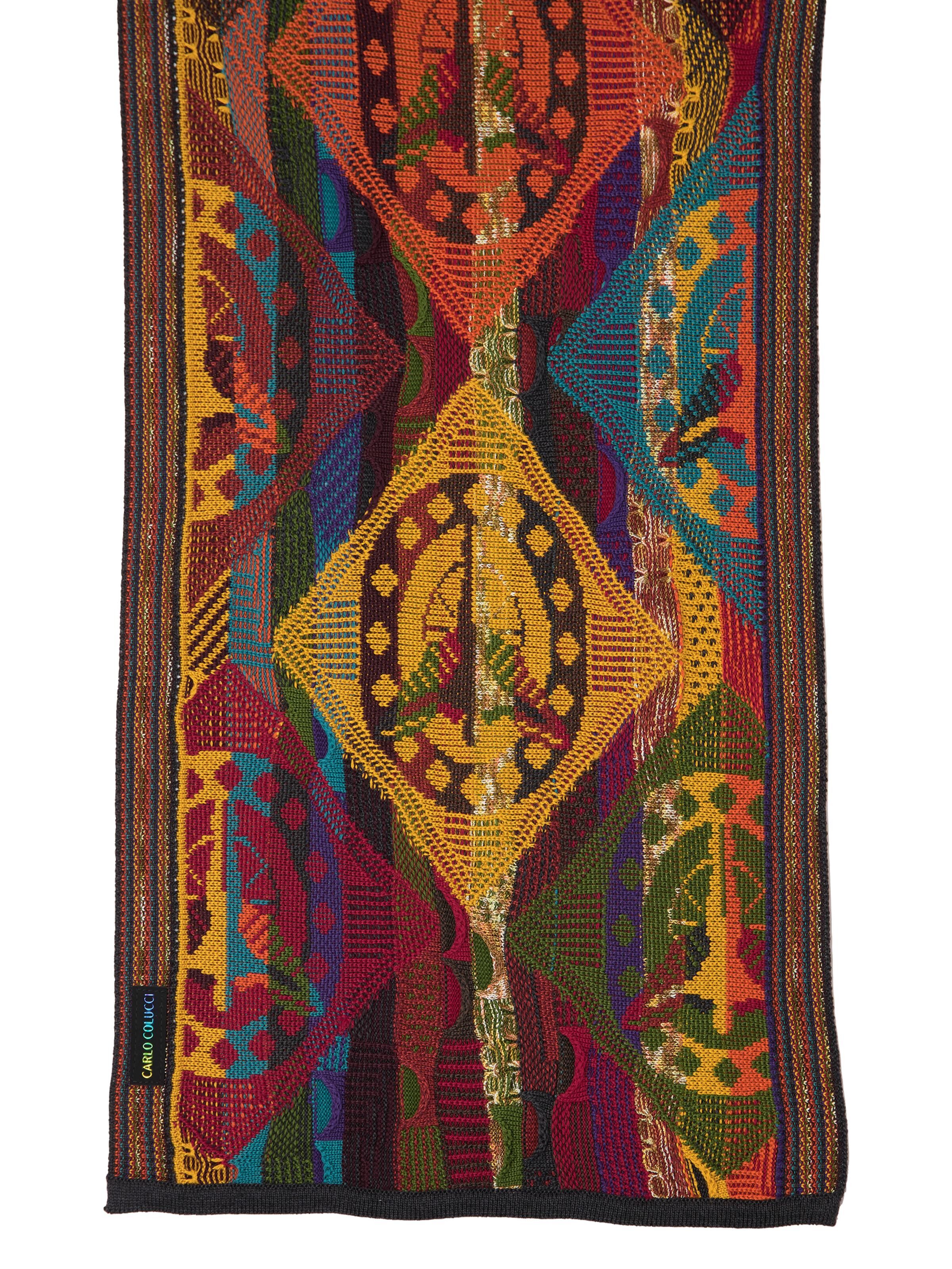 Colorful knit scarf