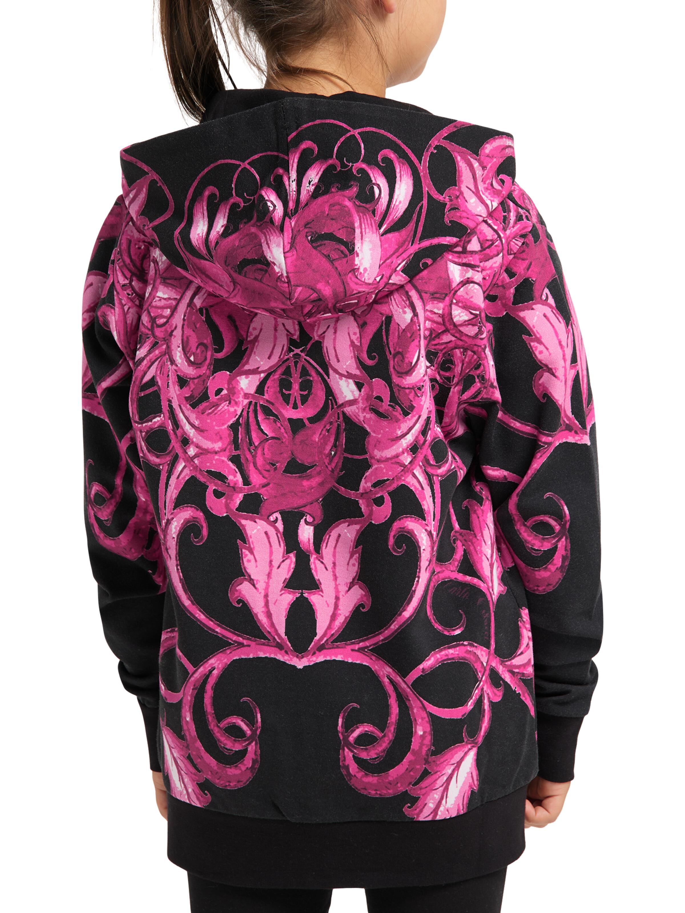  Mädchen Oversize Sweatjacke mit Kapuze