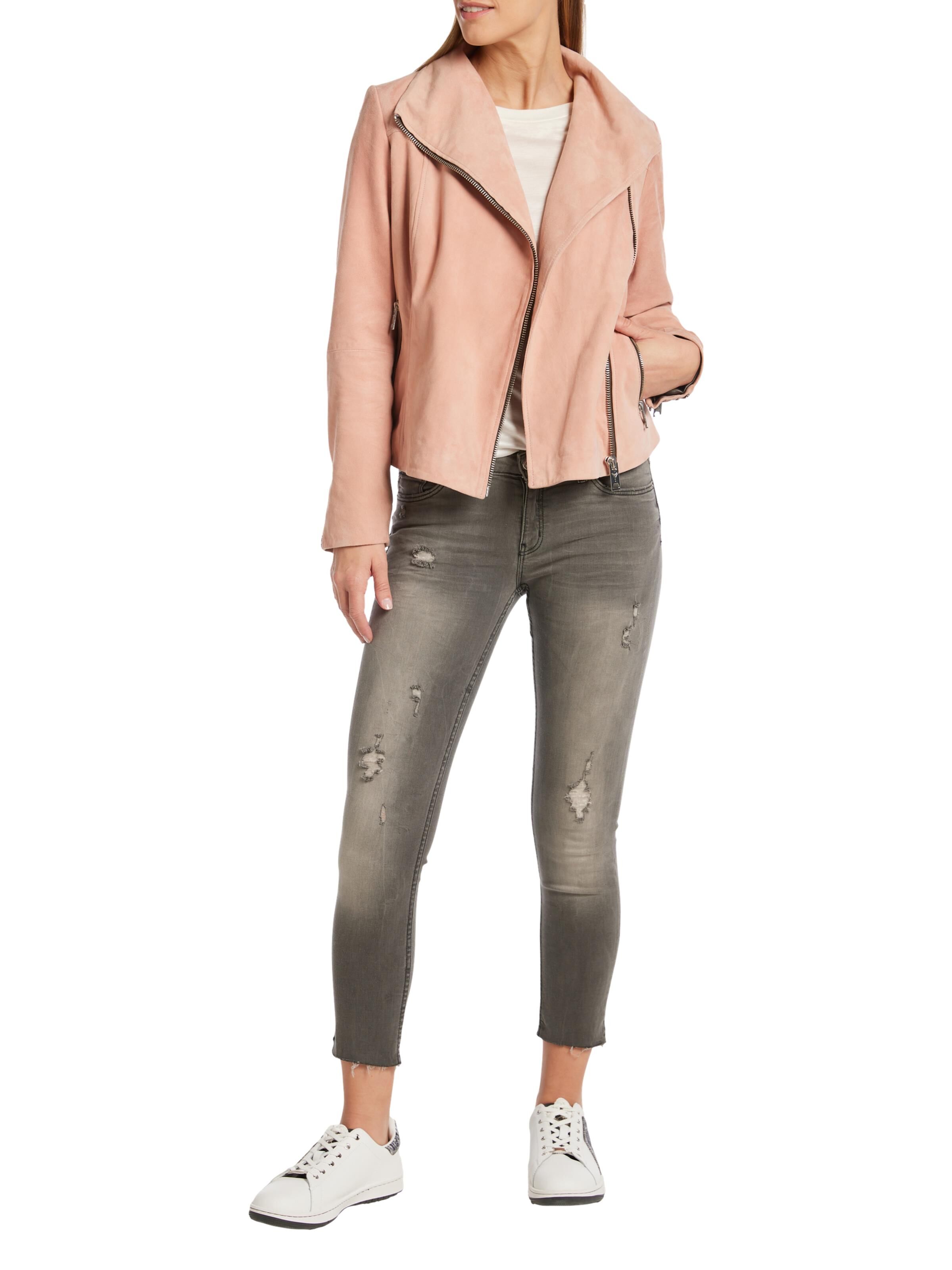 Weiche Velour-Lederjacke