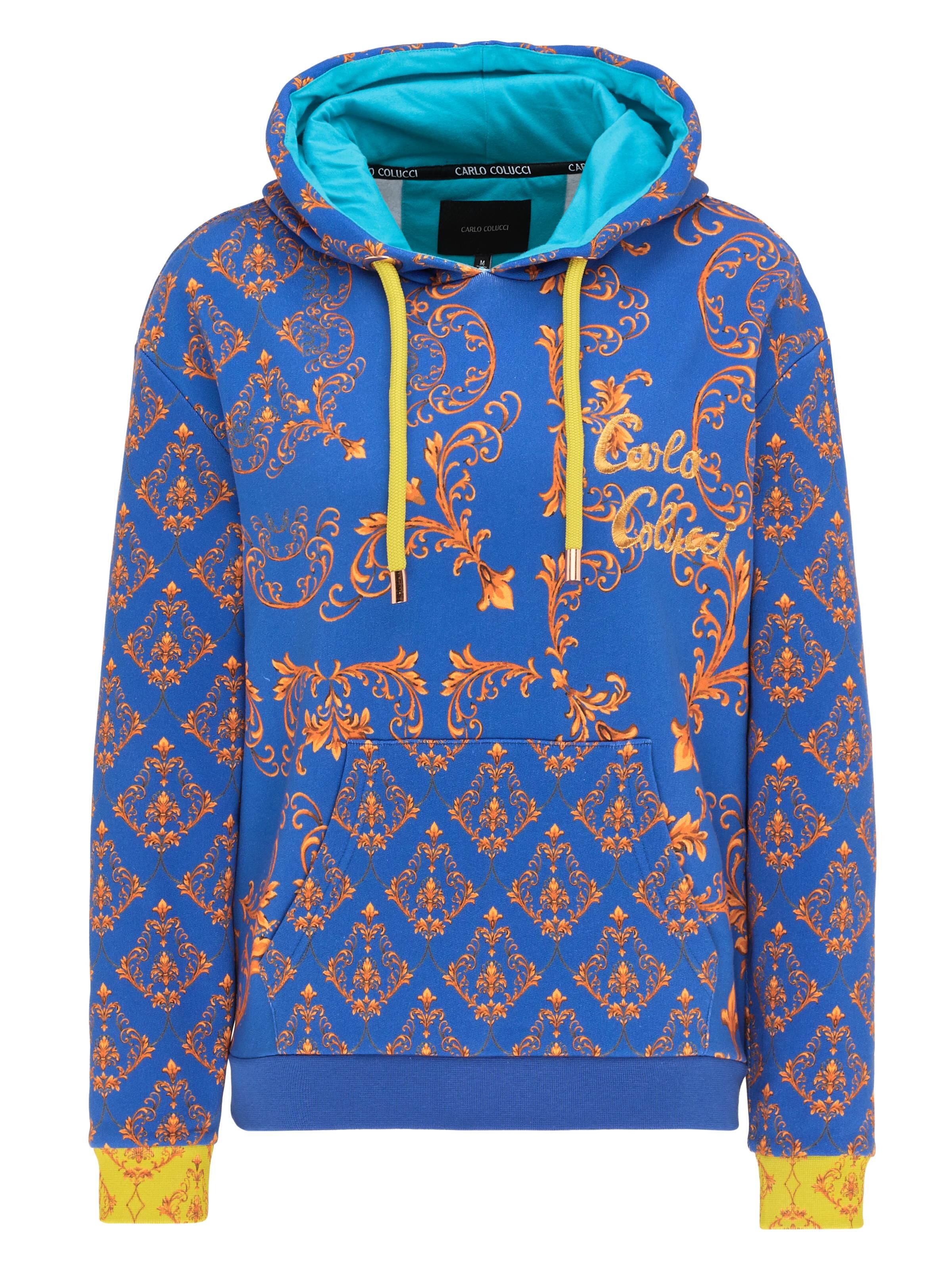  Ladies hoodie with baroque-pattern