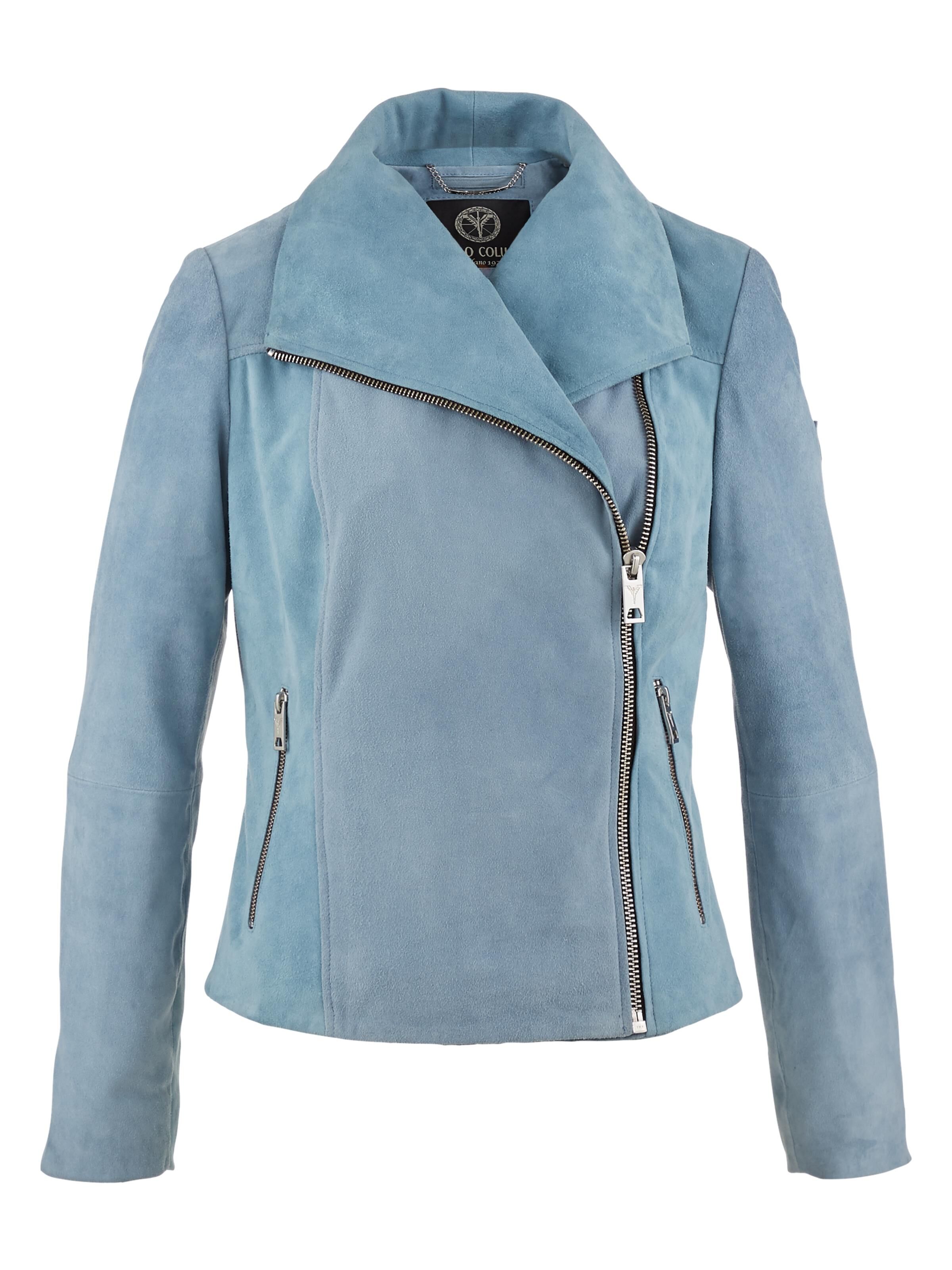 Weiche Velour-Lederjacke