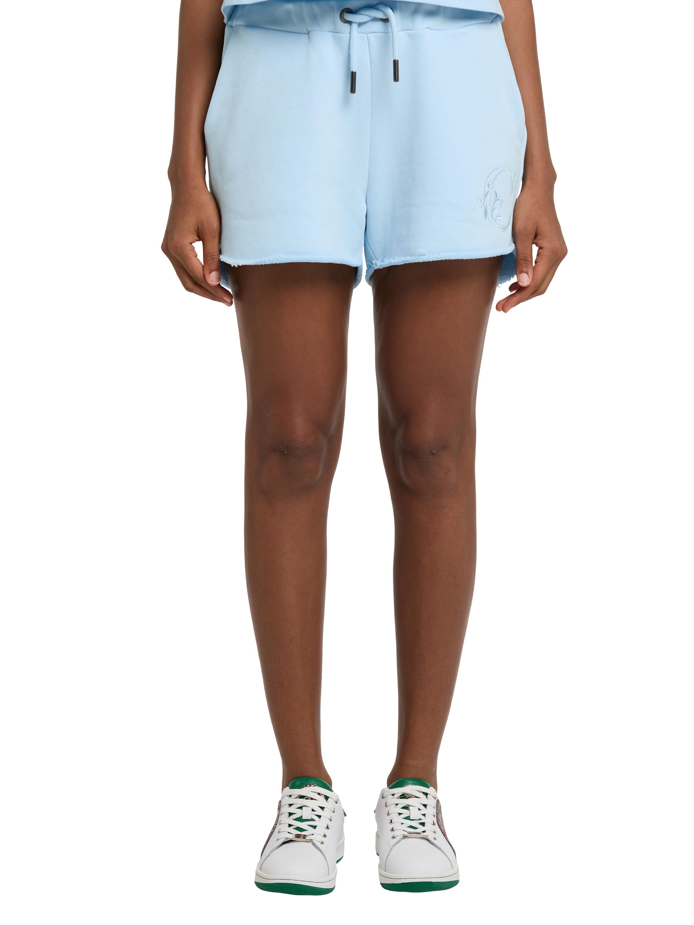 Sweatshort mit Stickerei