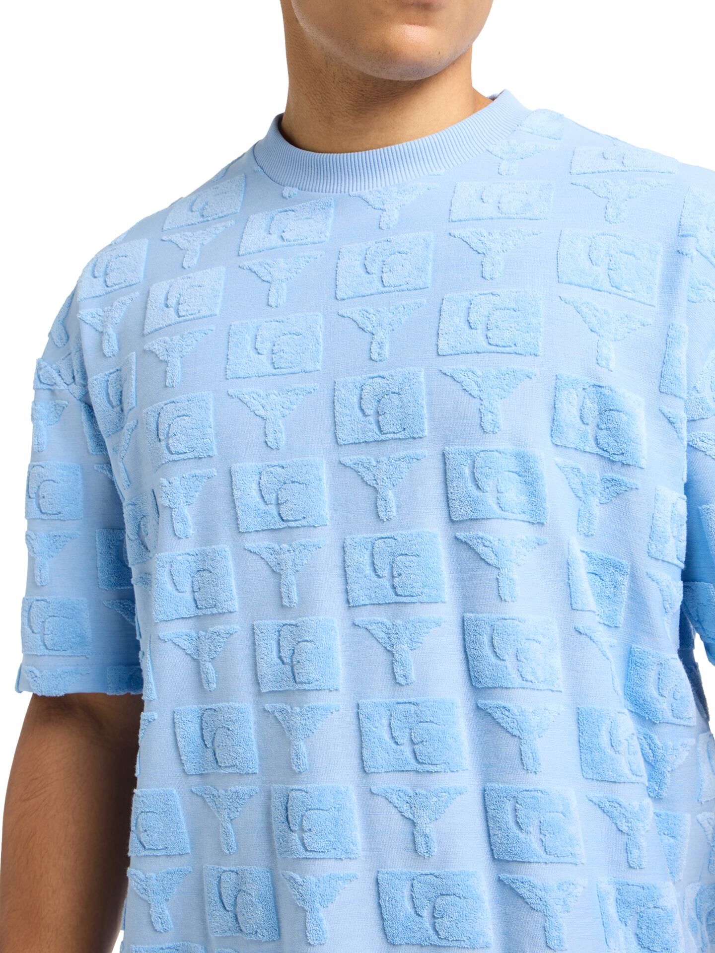 Oversize T-Shirt mit Frotteeinsätzen