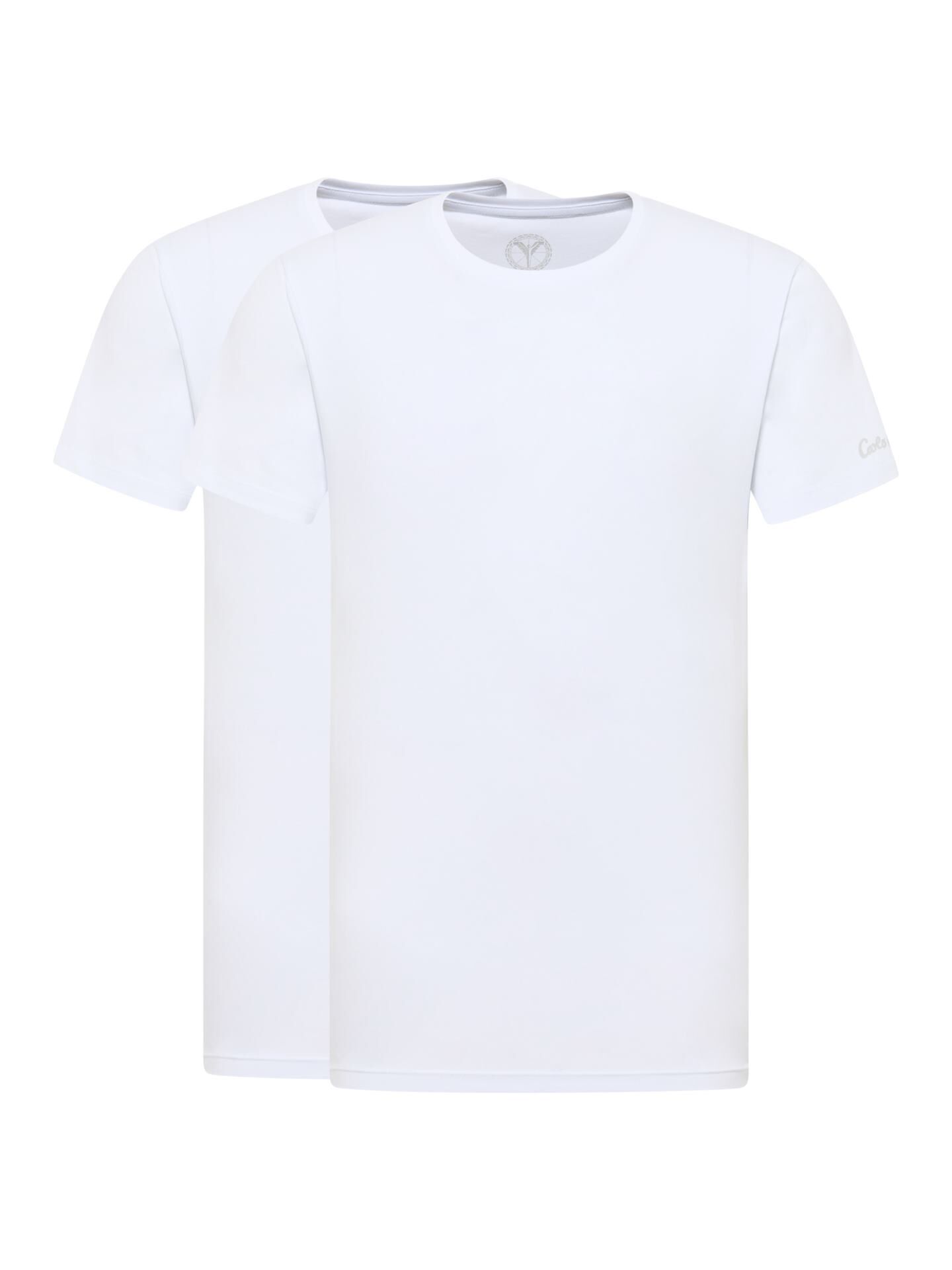 Rundhals T-Shirt, 2er Pack