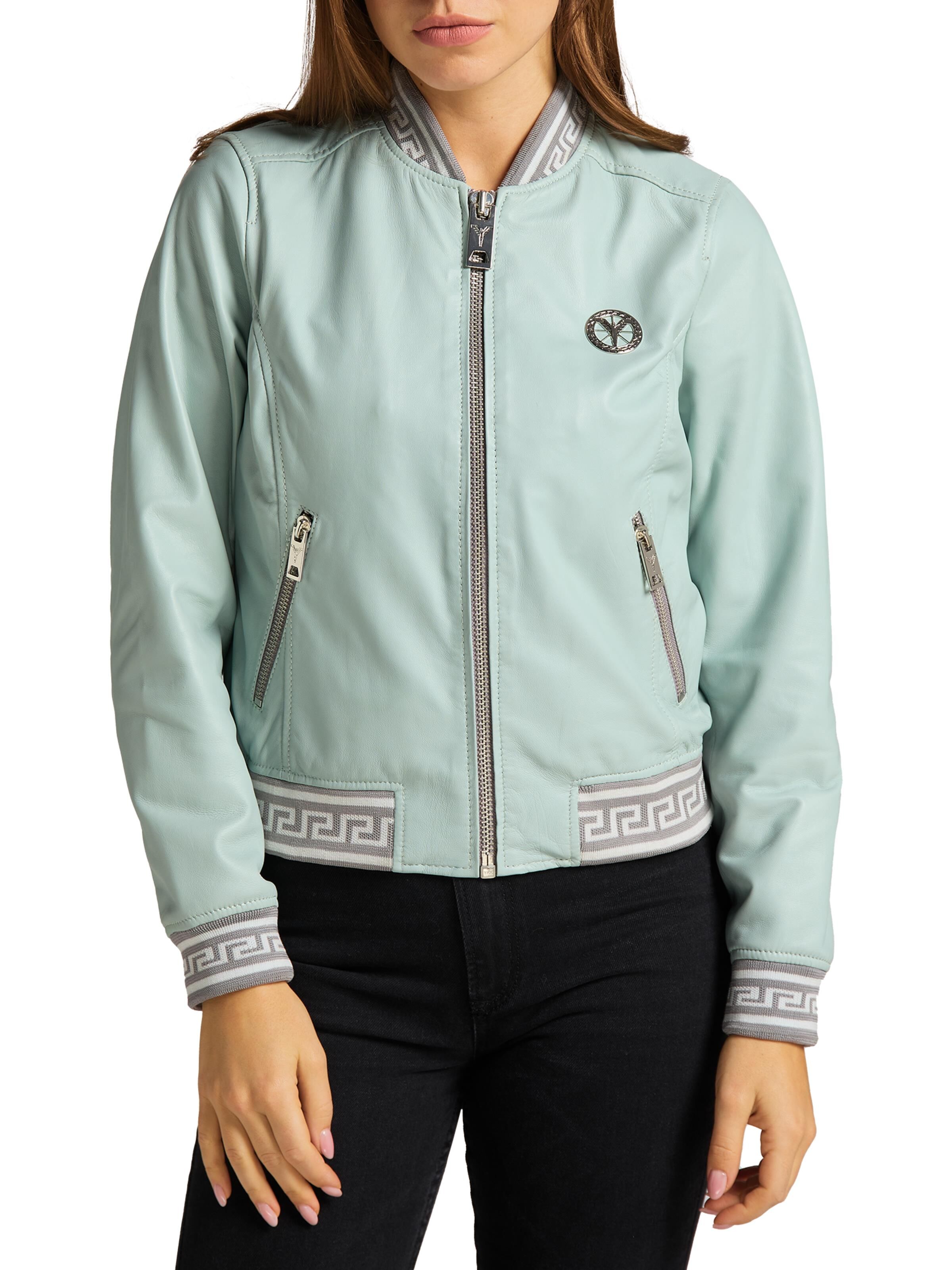 Leather blouson
