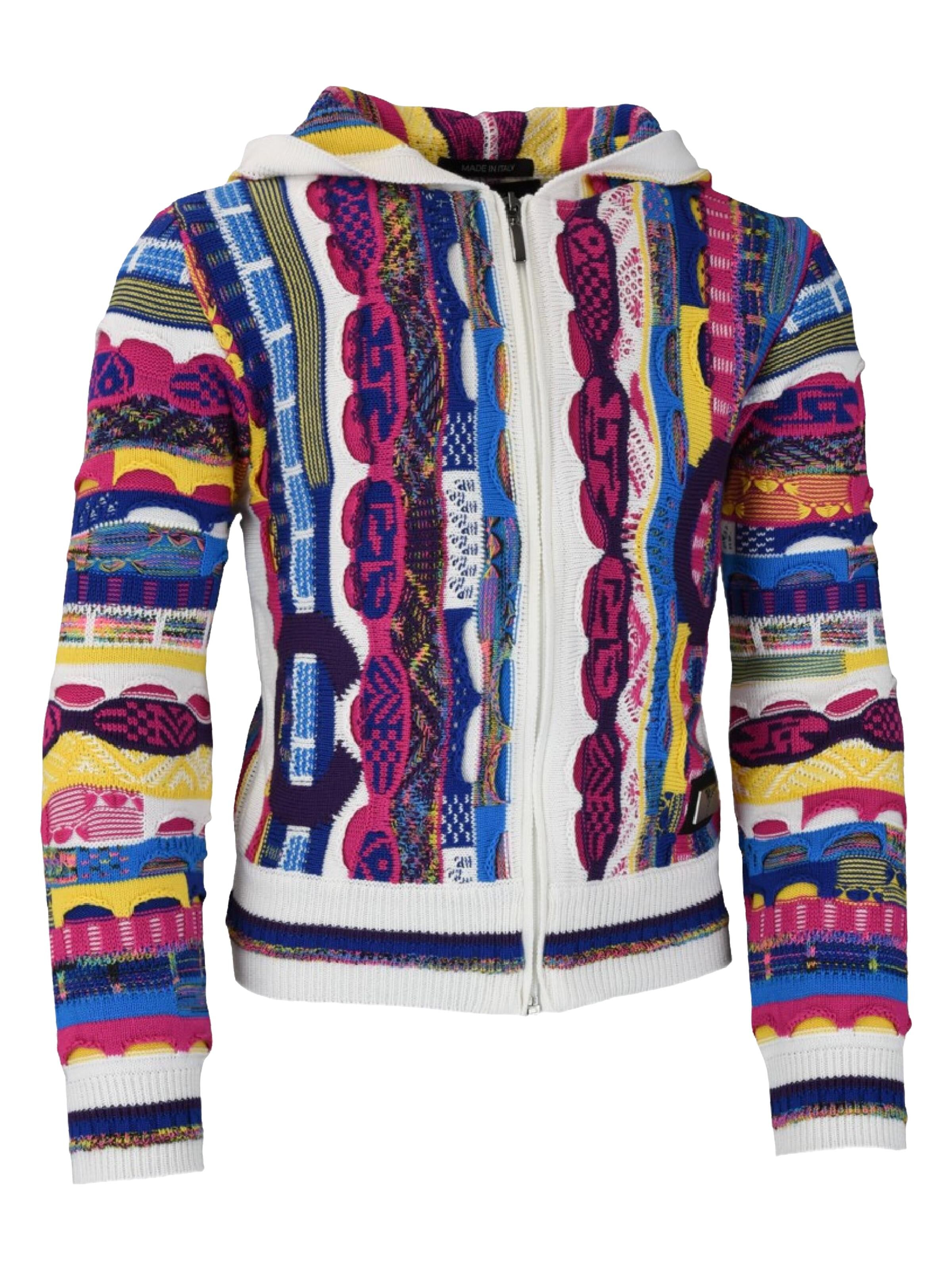  Allover girl cardigan with stand-up collar