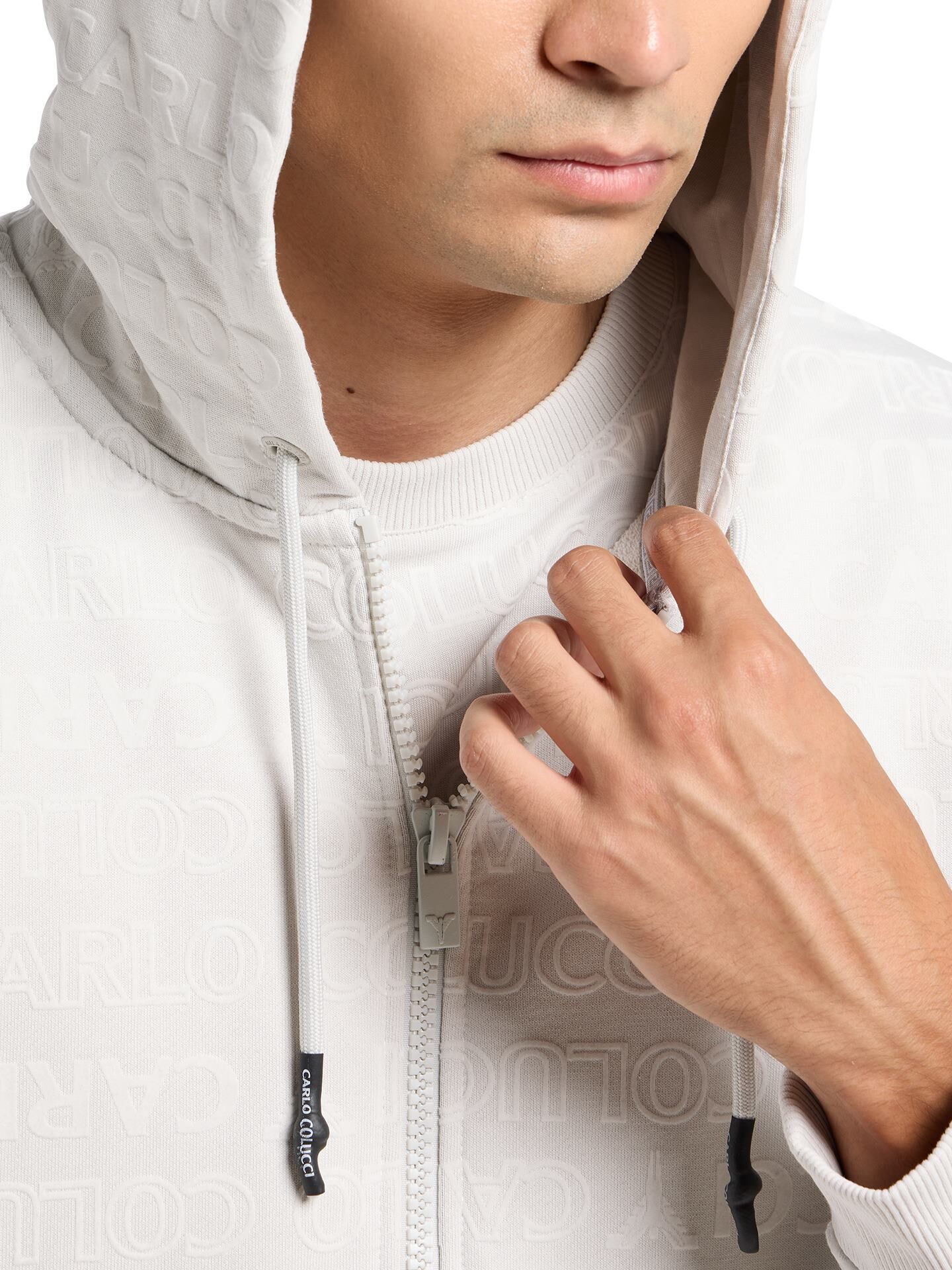 Hoodie Jacke -Monogram Flock-