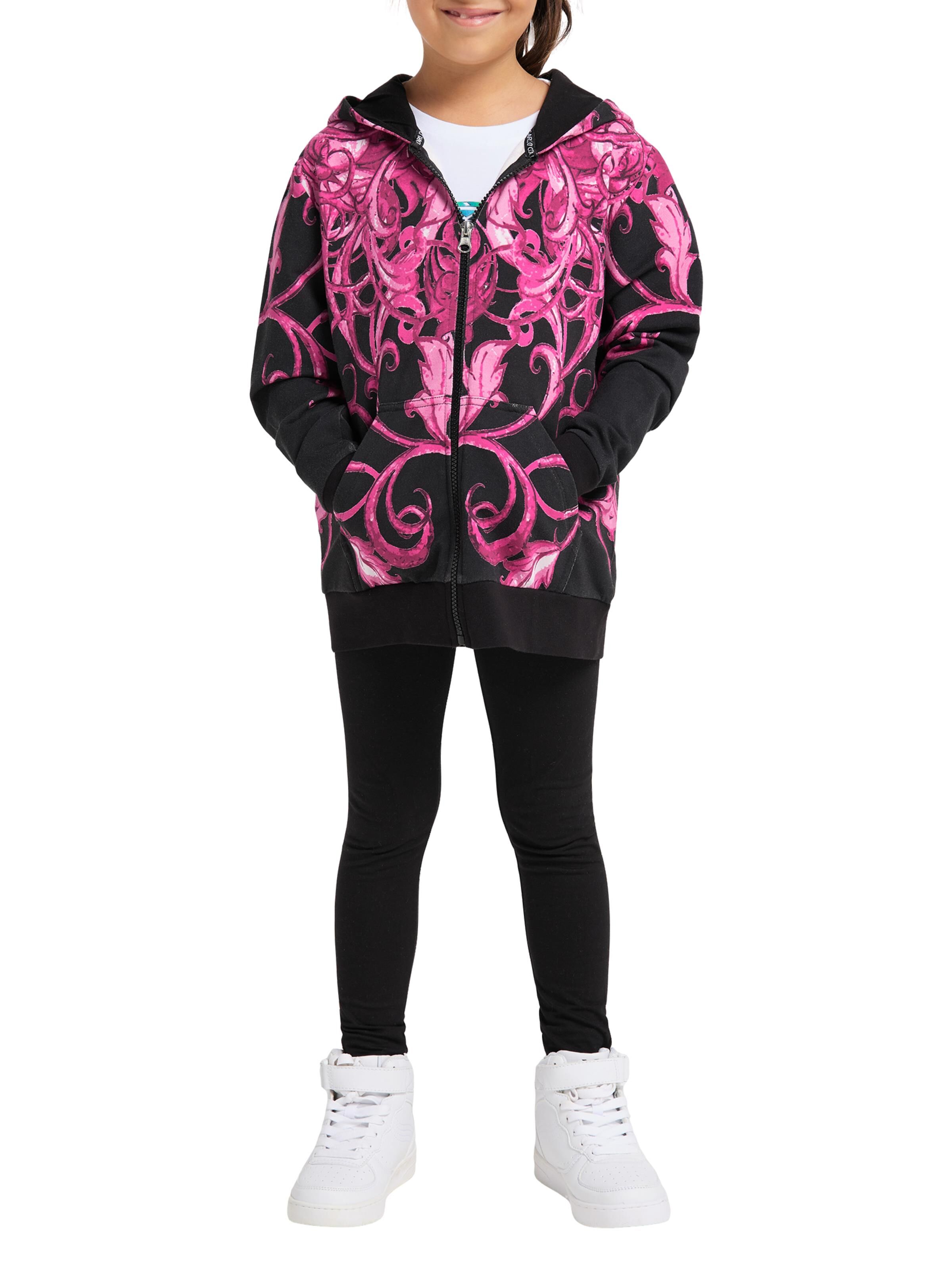  Girls oversize sweat jacket with hood