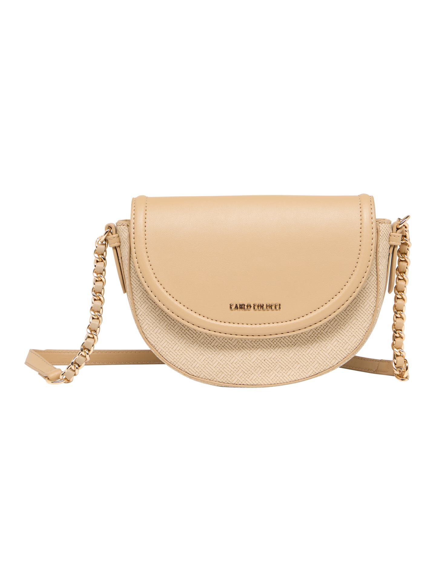 Carlo Colucci Handtasche in Bastoptik - Beige