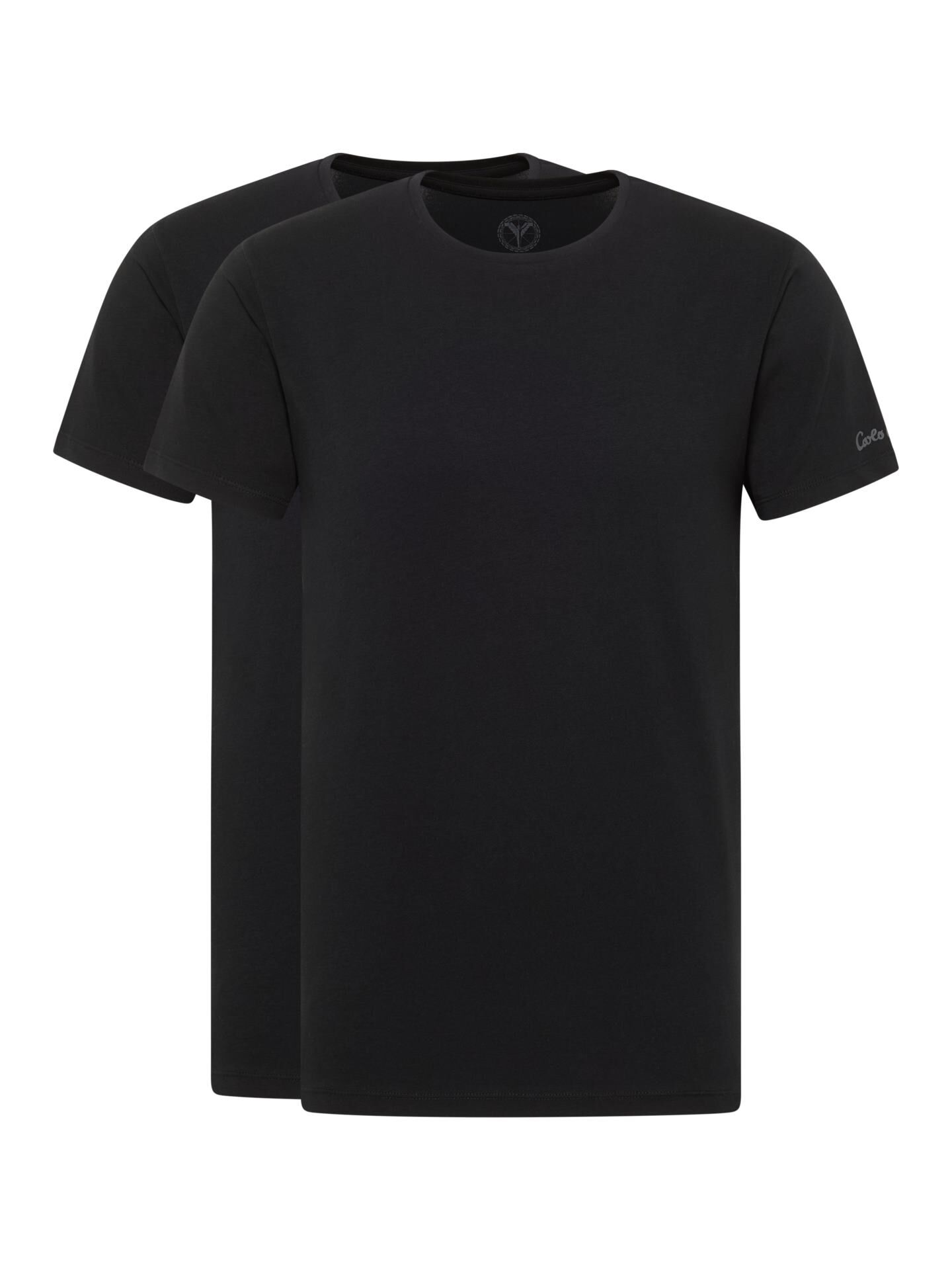 Rundhals T-Shirt, 2er Pack