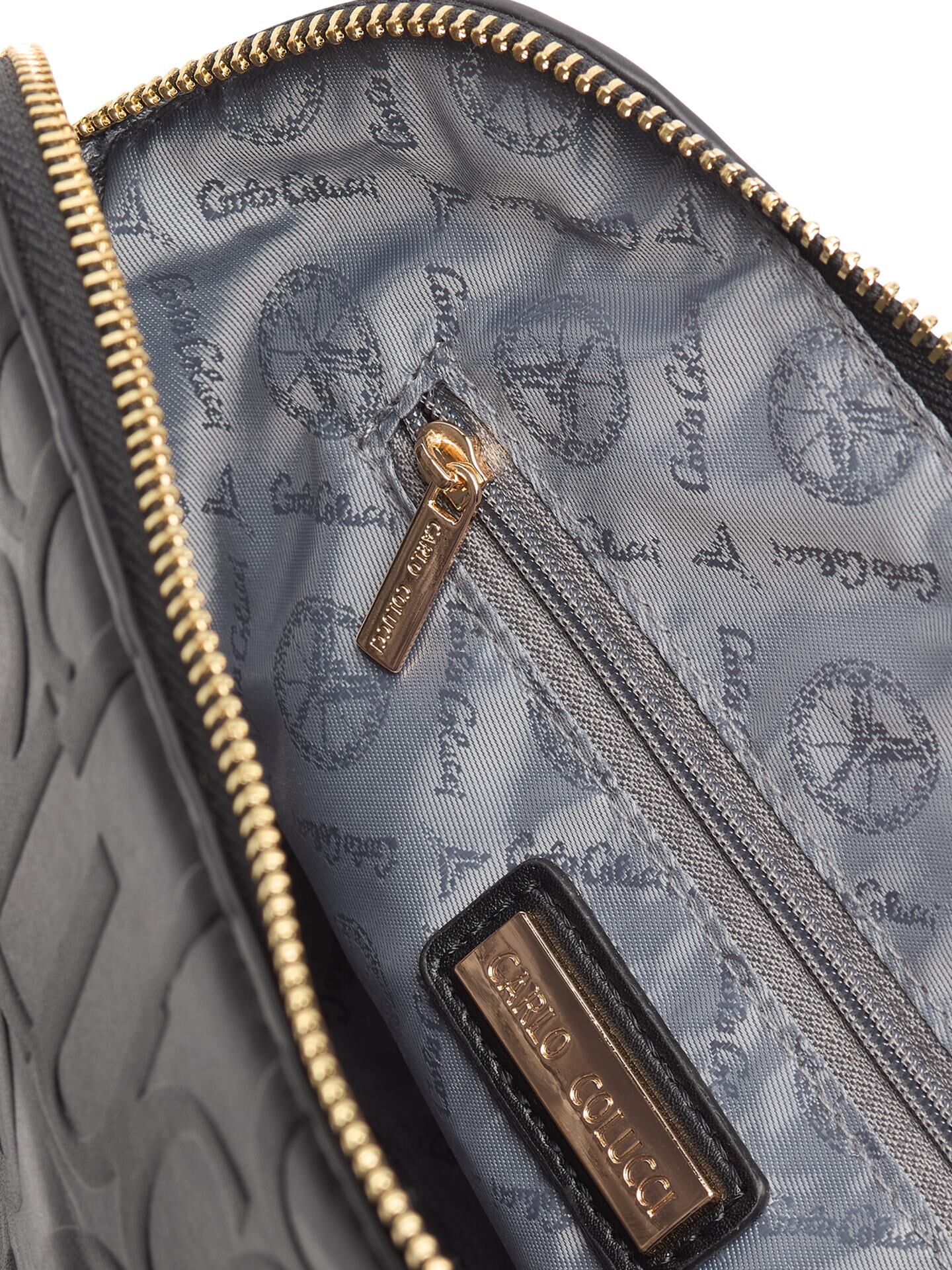 Crossbody bag with embossed logo