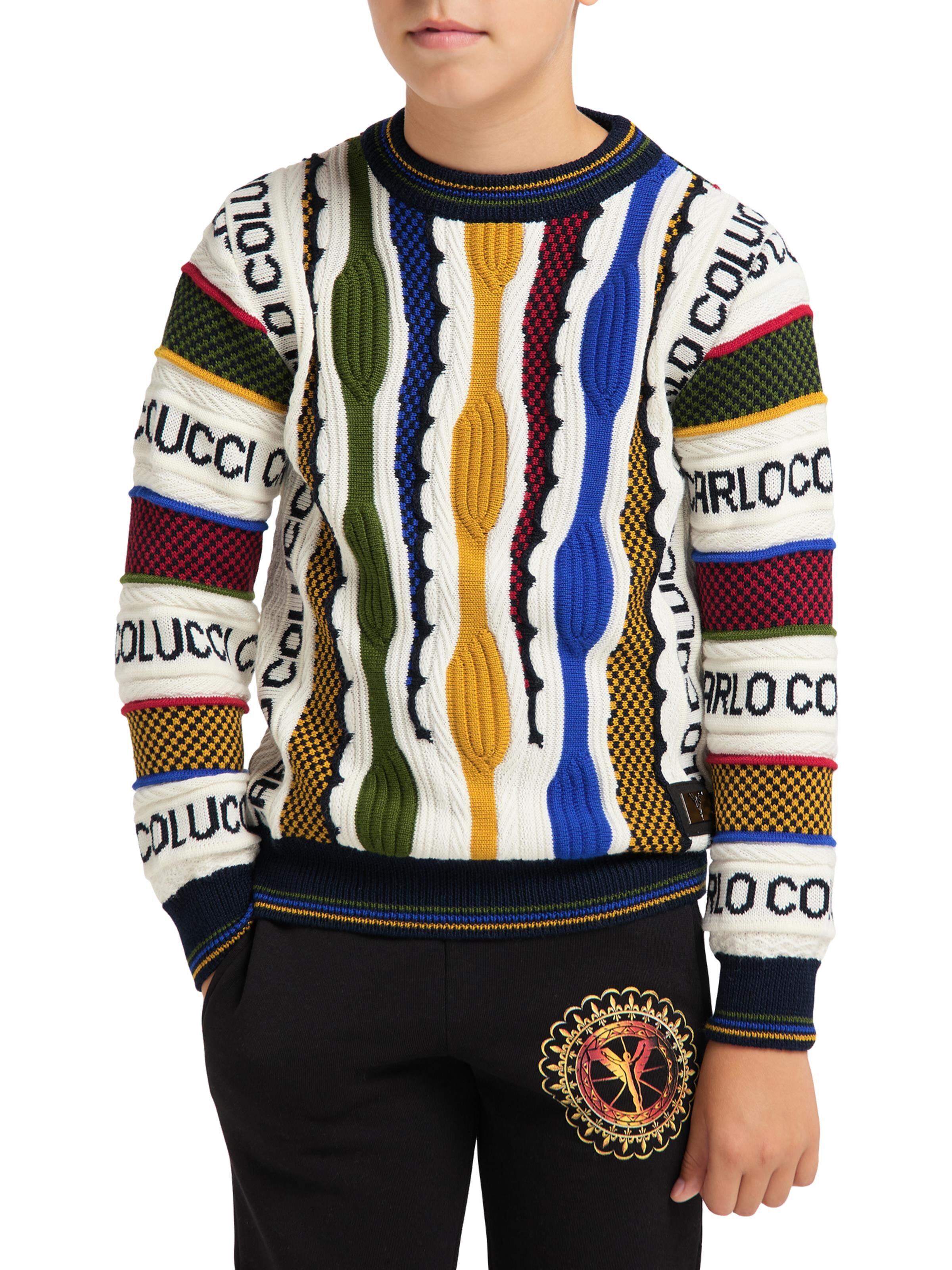  Kinder Jacquard-Pullover