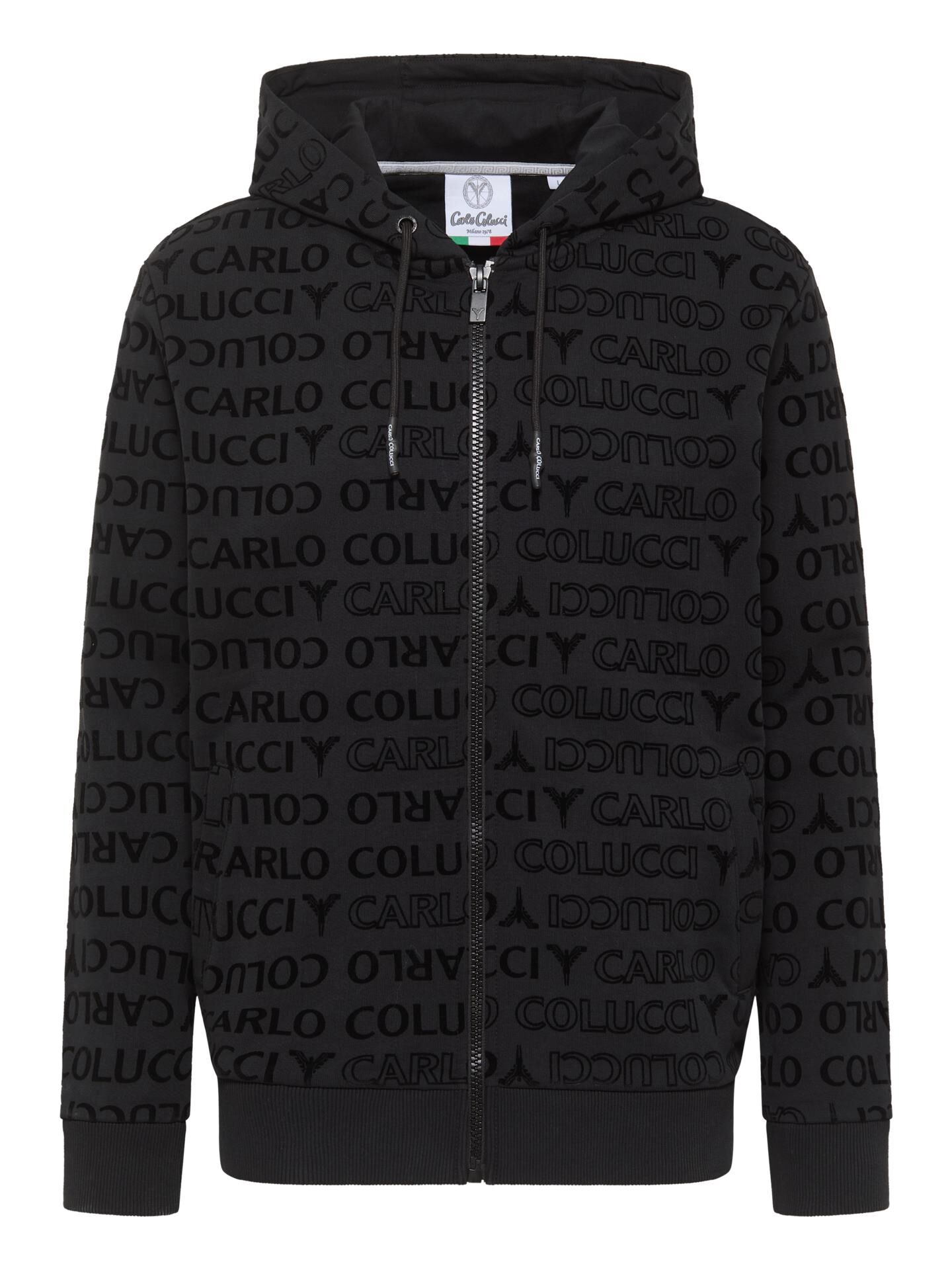 Hoodie Jacke -Monogram Flock-