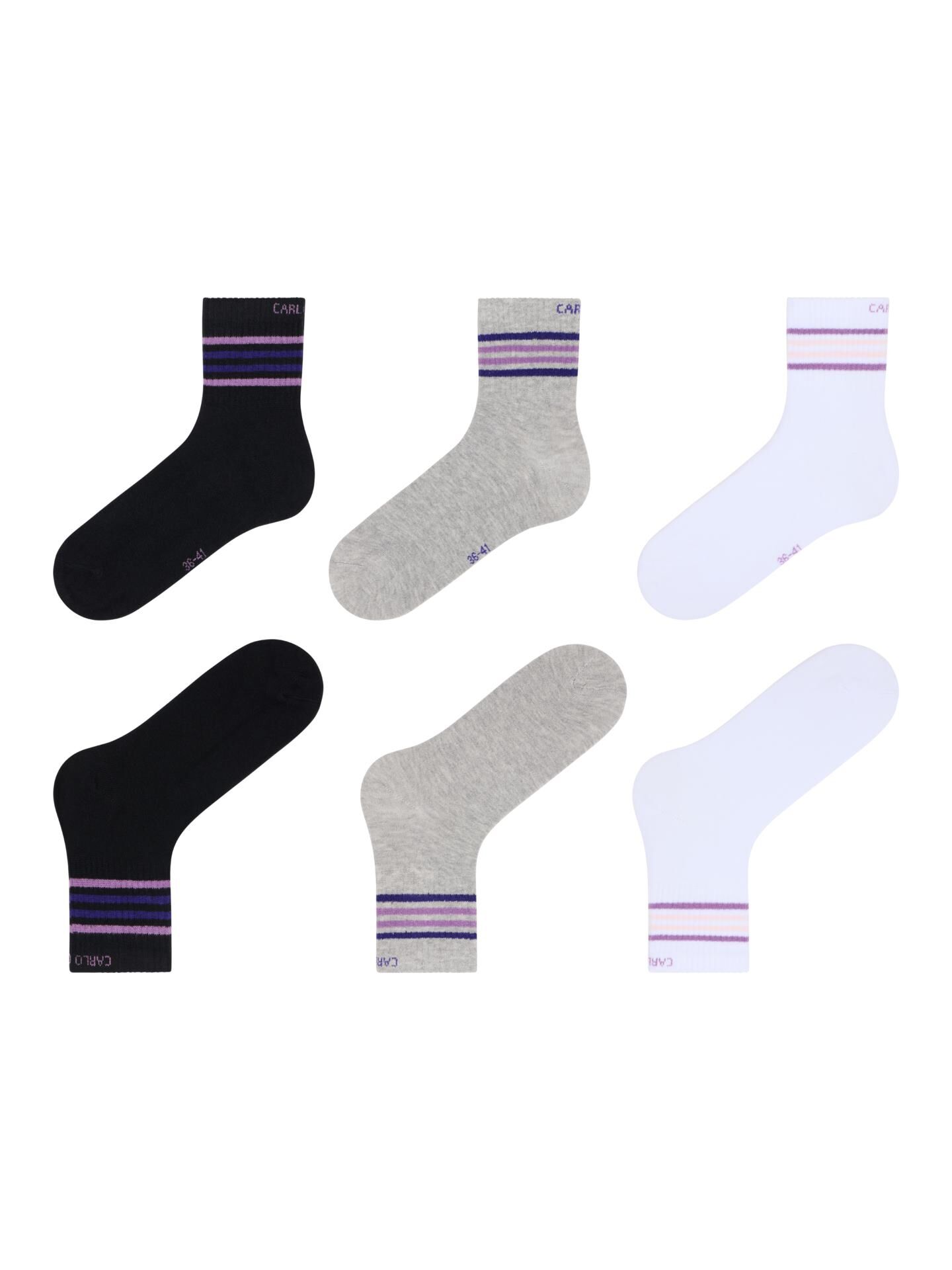 Quartersocken, 3er Pack