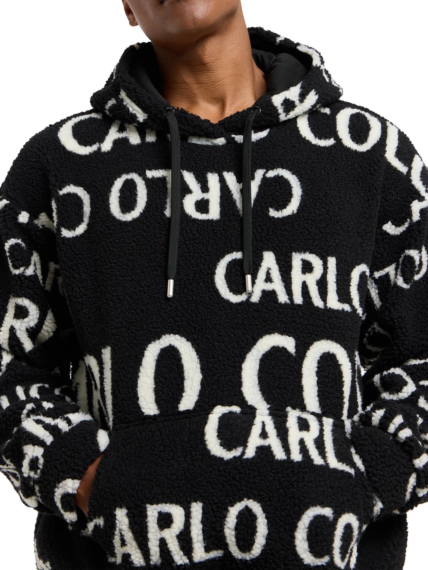 Hoodie in Teddyfell-Optik Schwarz XXL DAH-C4630-20-XXL