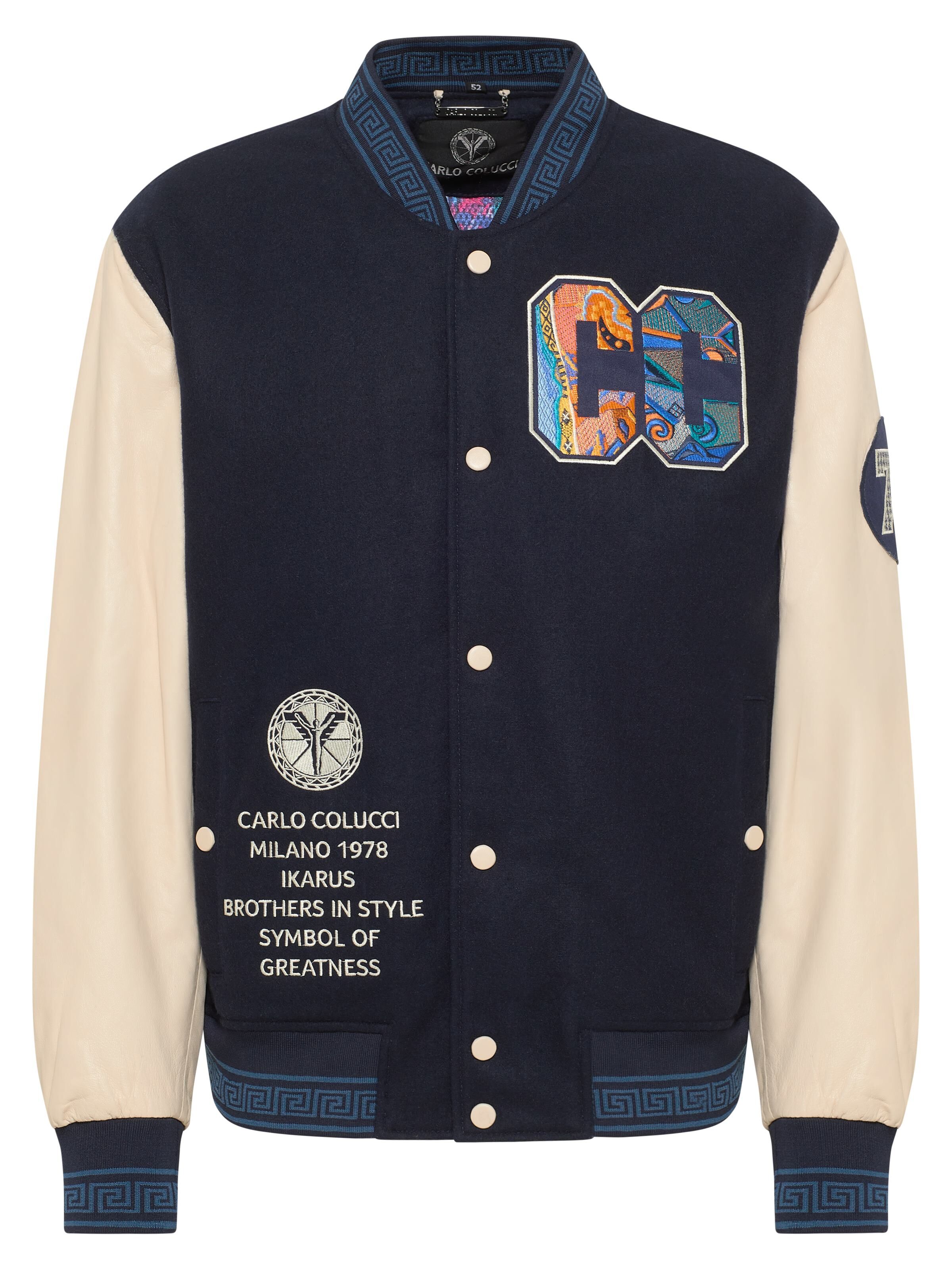 College leather-/wool blouson