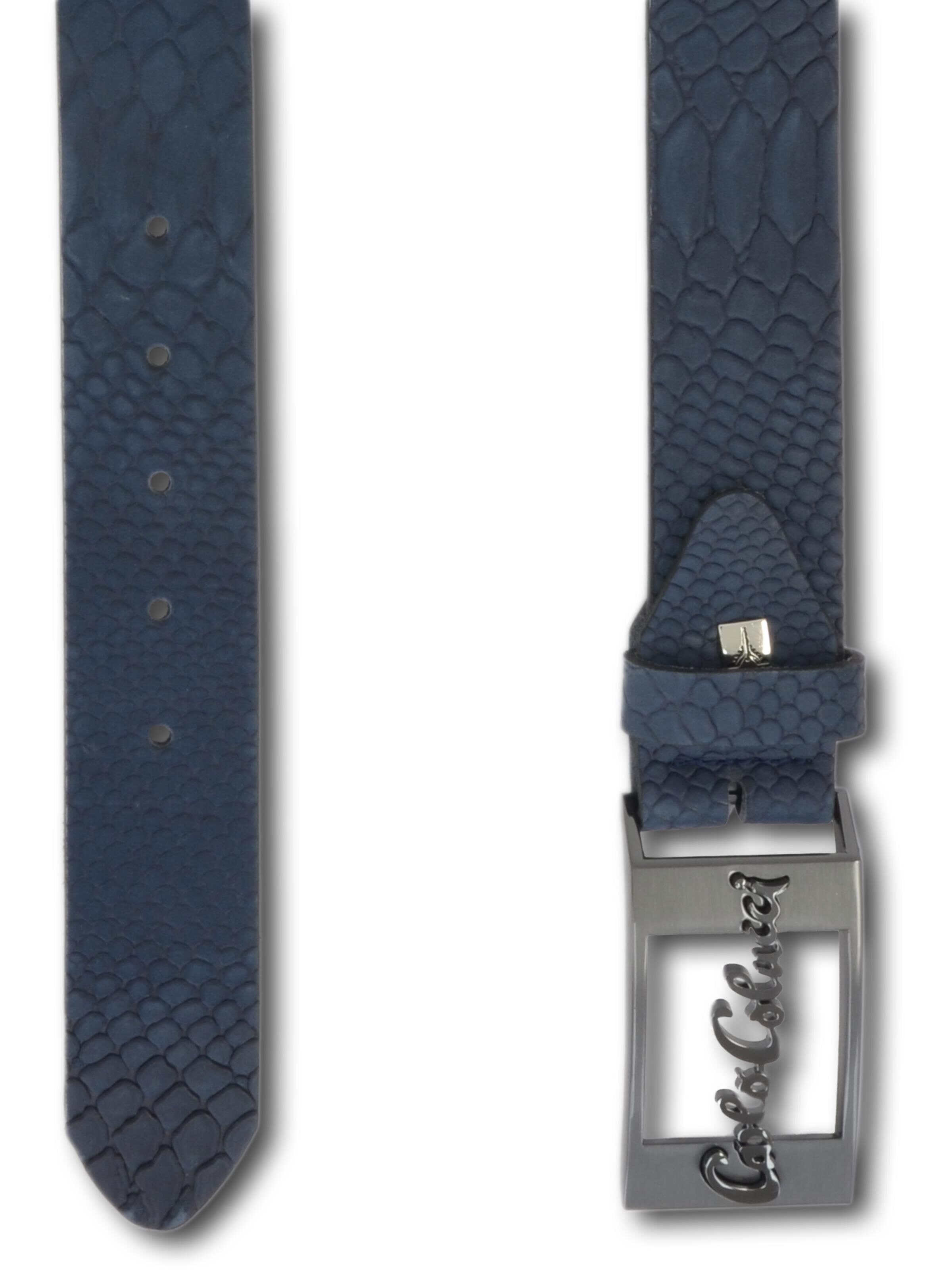  Leather belt in reptile design