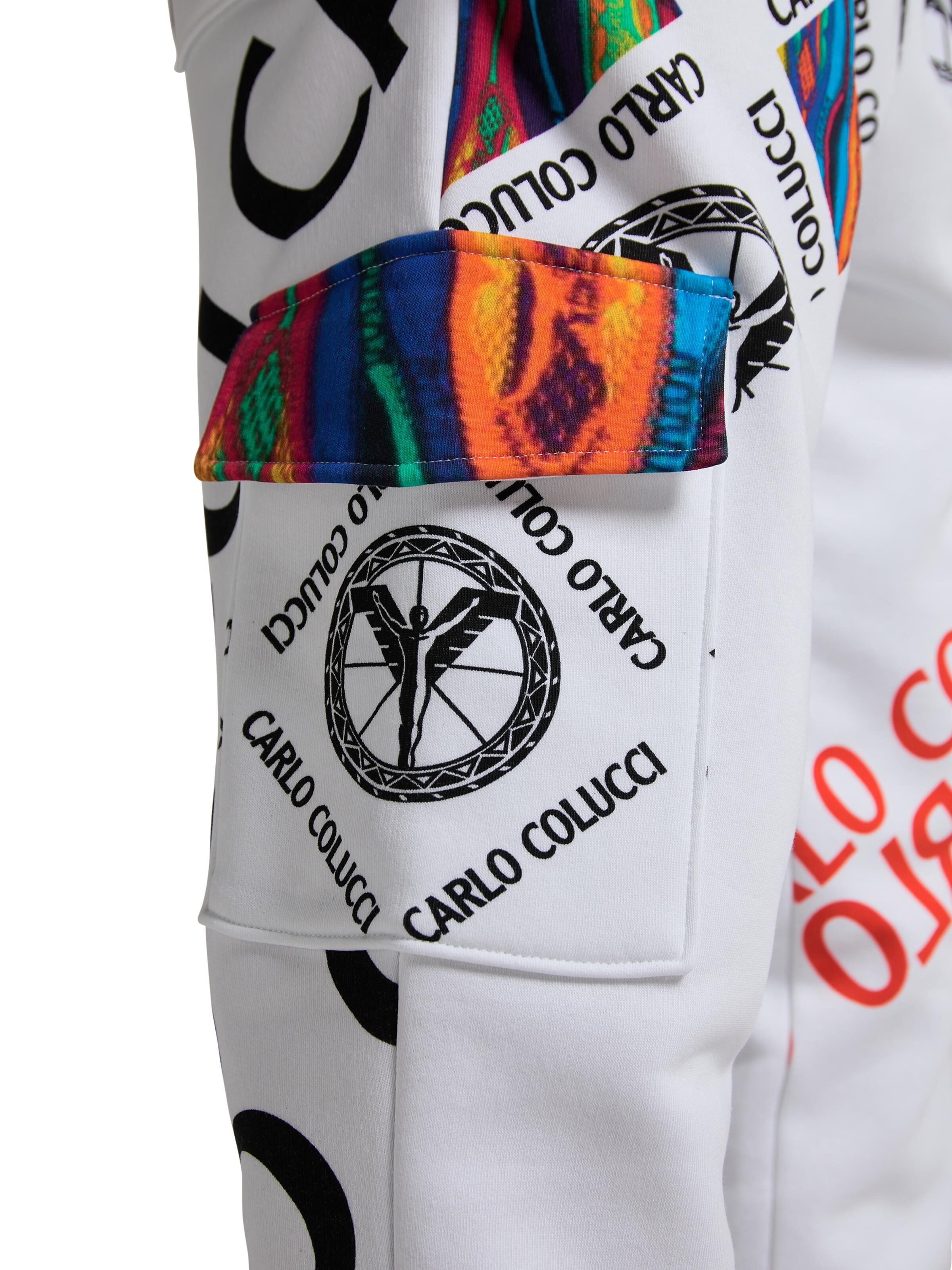 Sweat pants in cargo style White L DAH-C5040-291-L