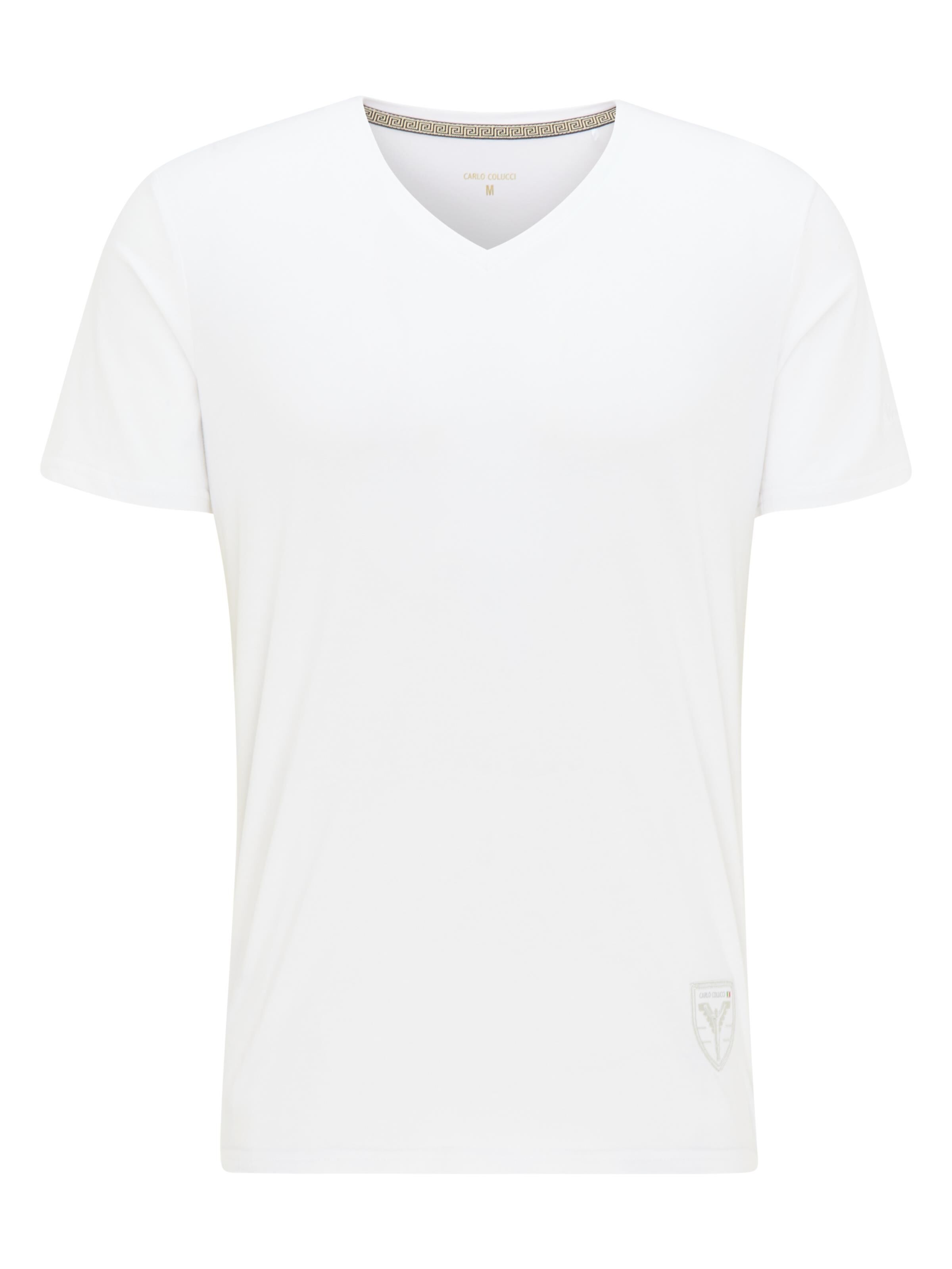 V-neck T-Shirt mit aufwendiger Stickerei