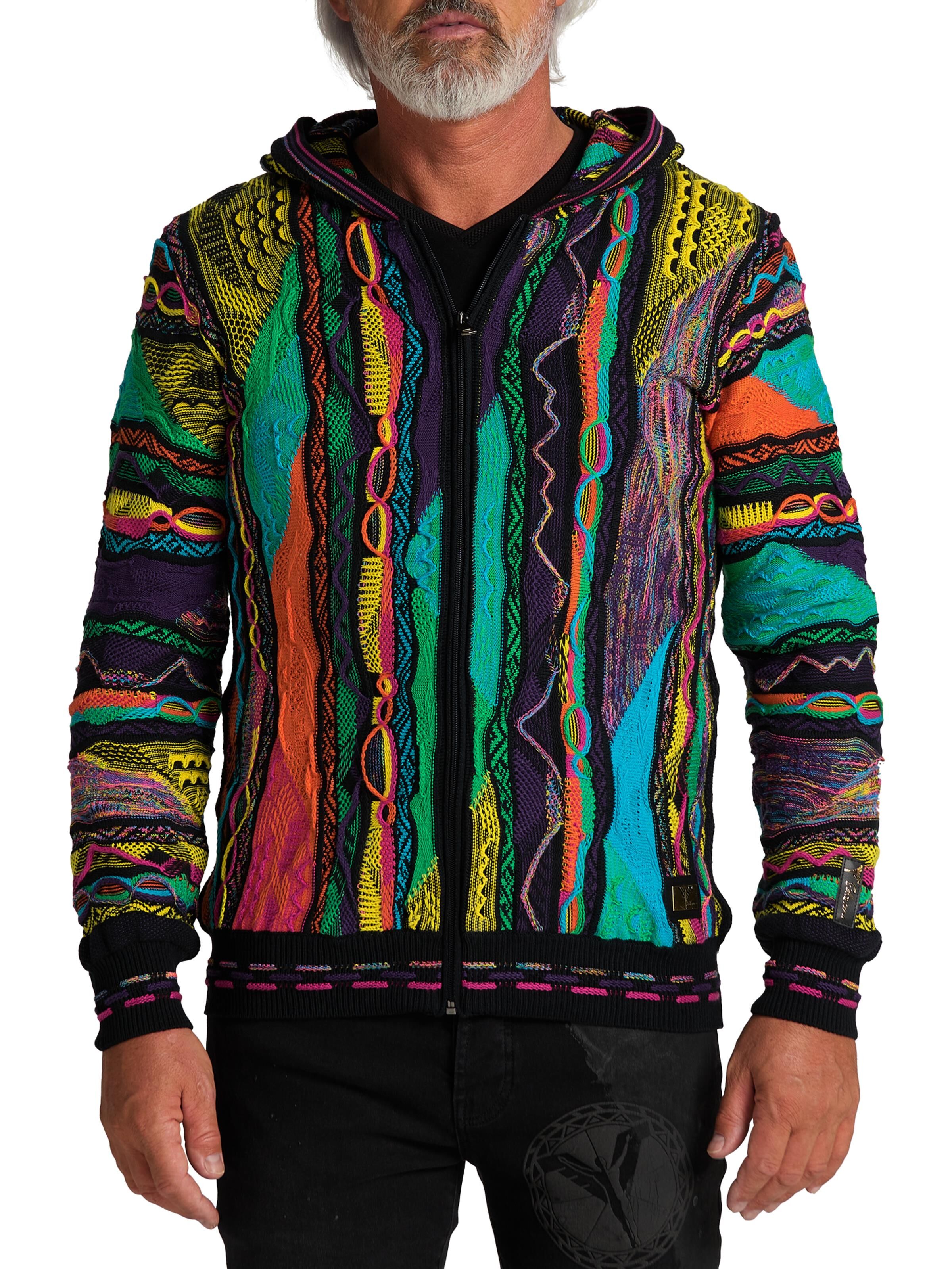 EDIZIONE knit jacket with hood