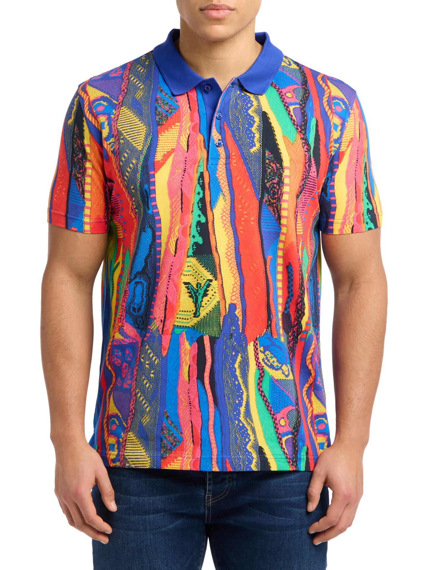 Poloshirt mit Knitprint