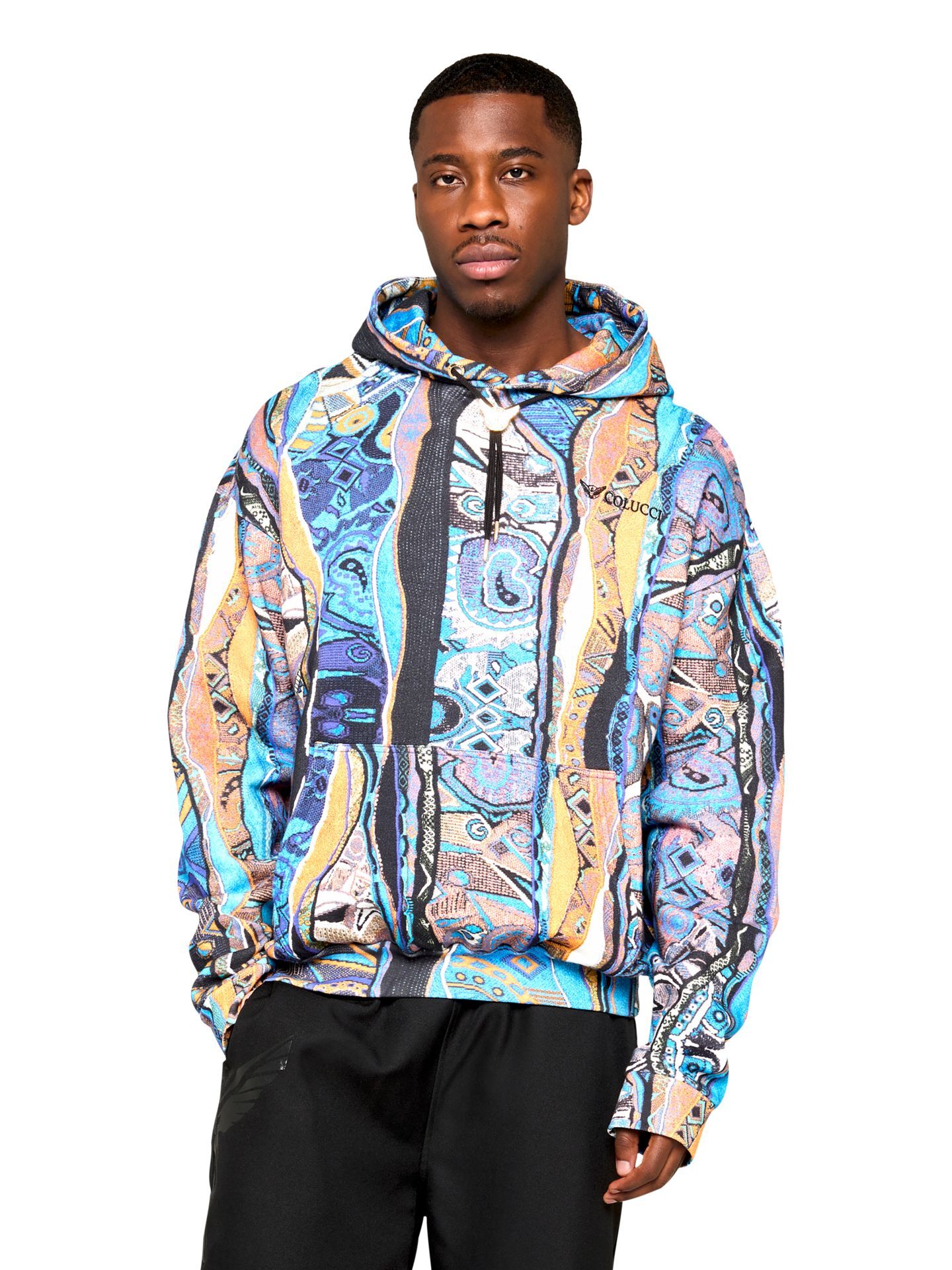  Allover print hoodie