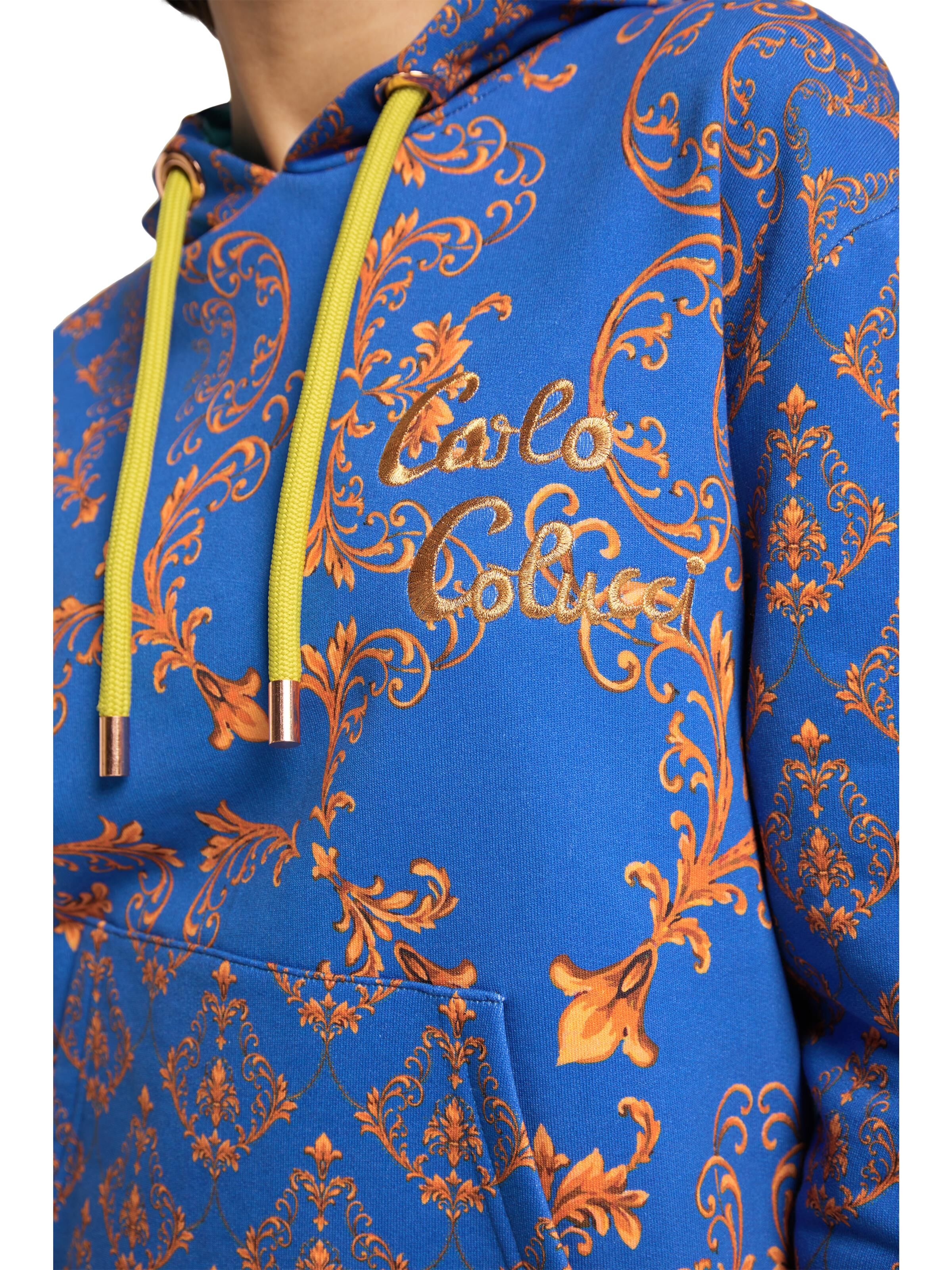 Damen Hoodie mit Barock-Muster